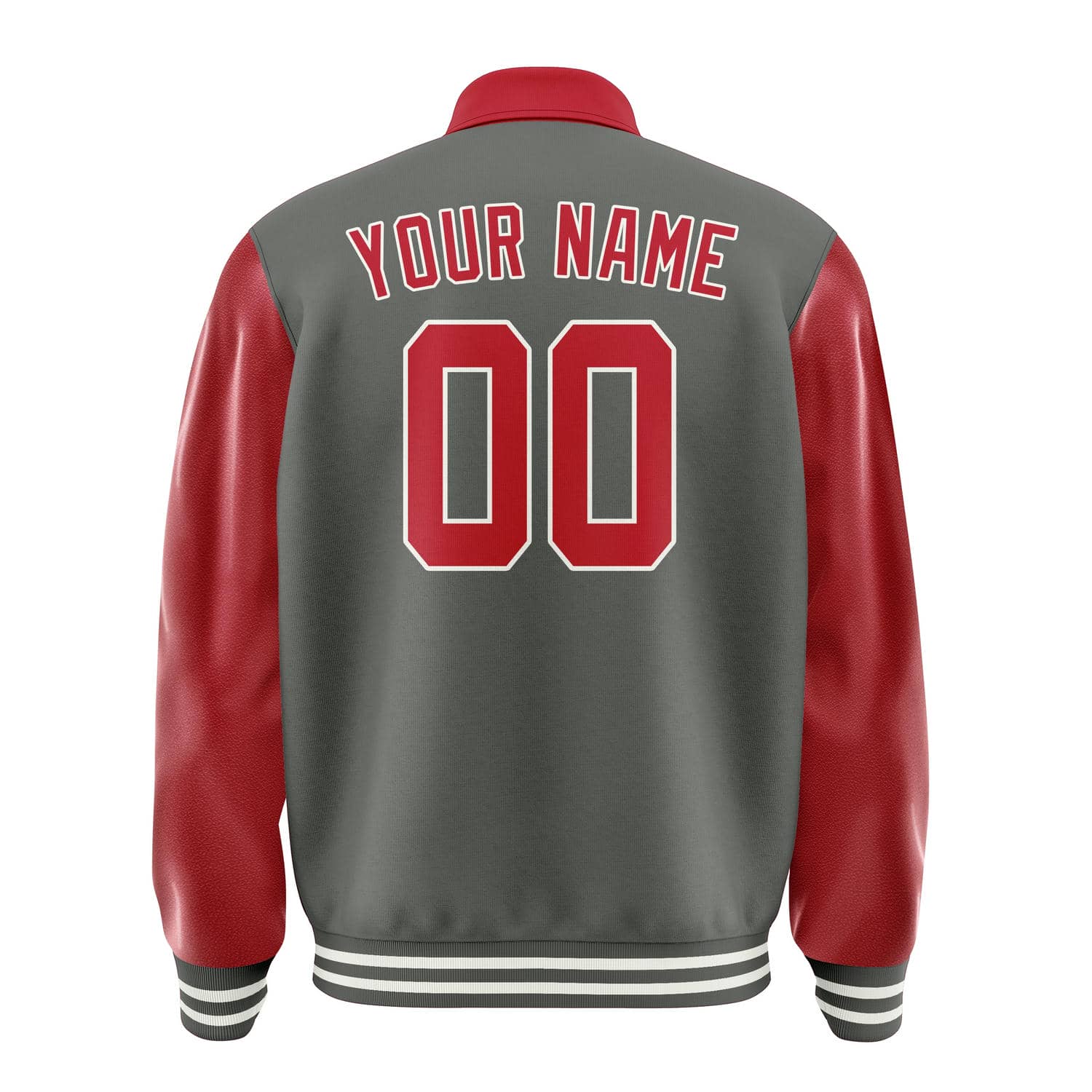Custom Dark Grey Red Jacket