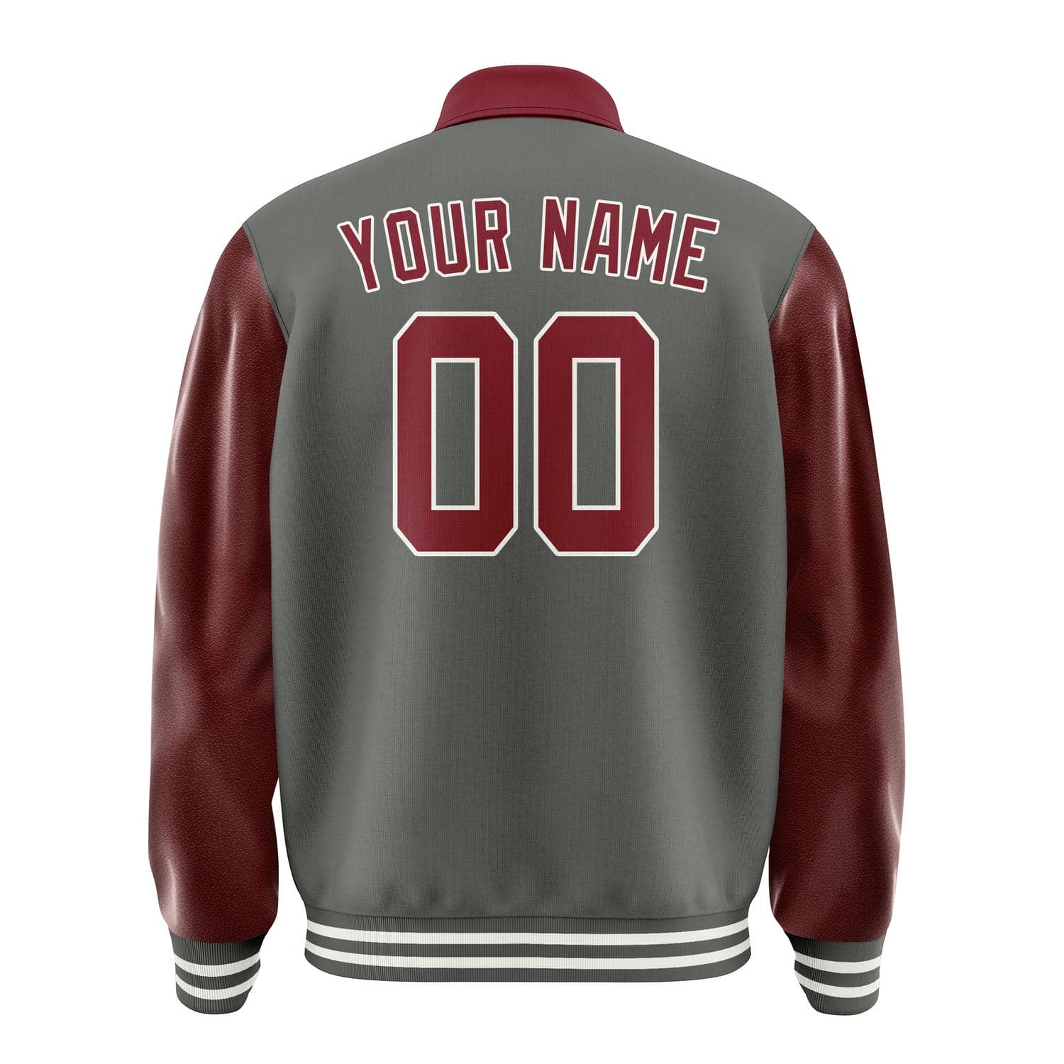 Custom Dark Grey Crimson Red Jacket