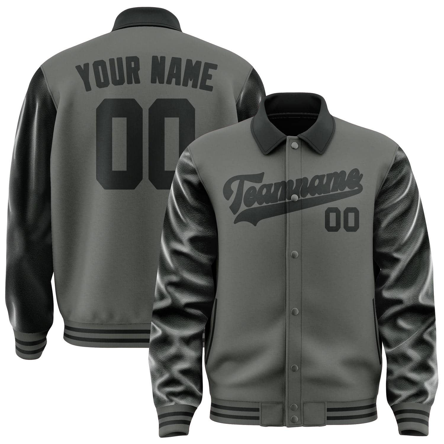 Custom Dark Grey Black Jacket