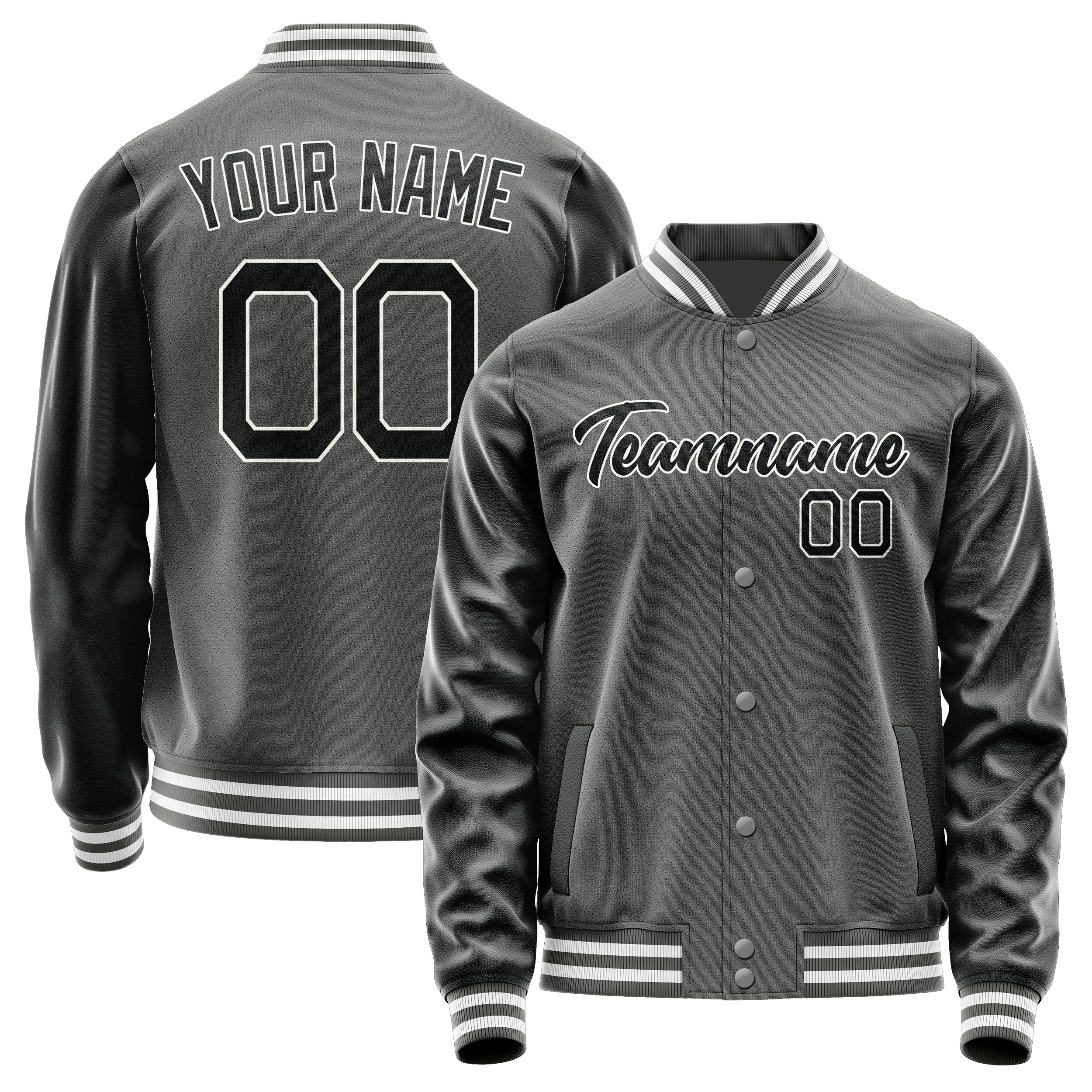 Custom Dark Grey Black Jacket JA2020172018B21817