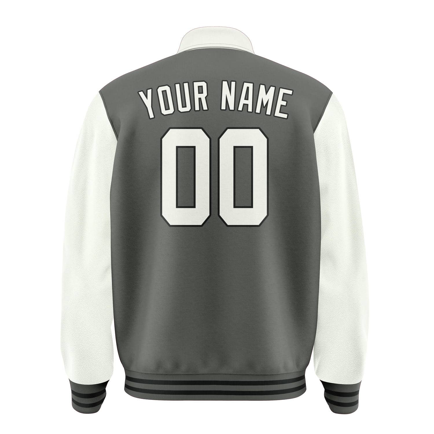 Custom Dark Grey White Jacket