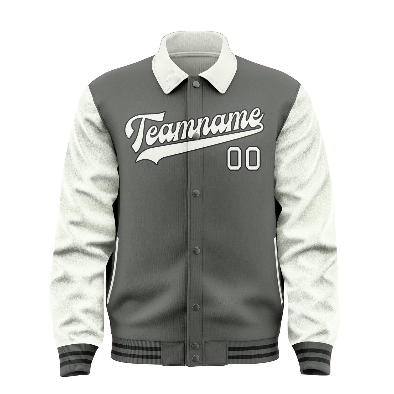 Custom Dark Grey White Jacket