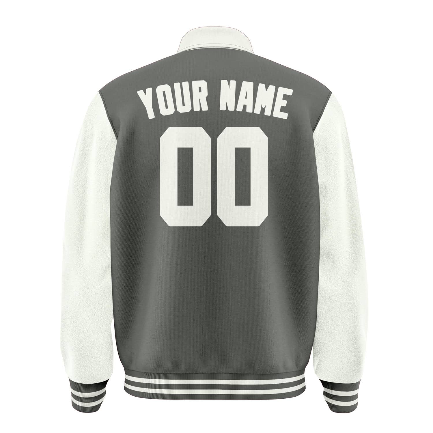 Custom Dark Grey White Jacket
