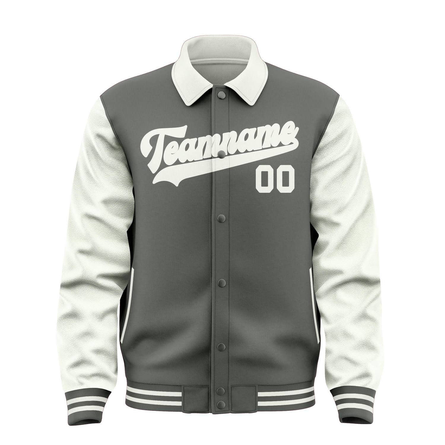 Custom Dark Grey White Jacket