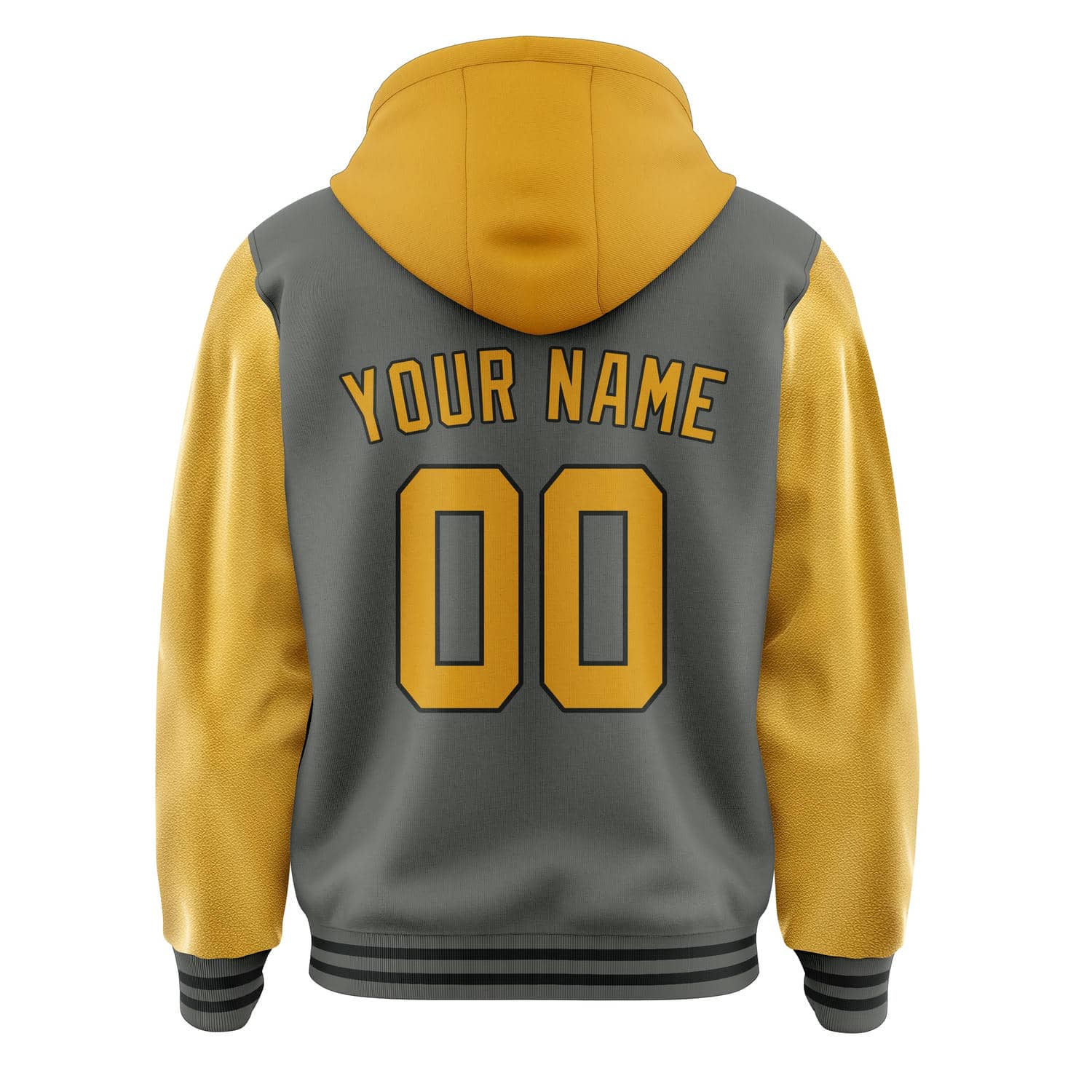 Custom Dark Grey Yellow Jacket