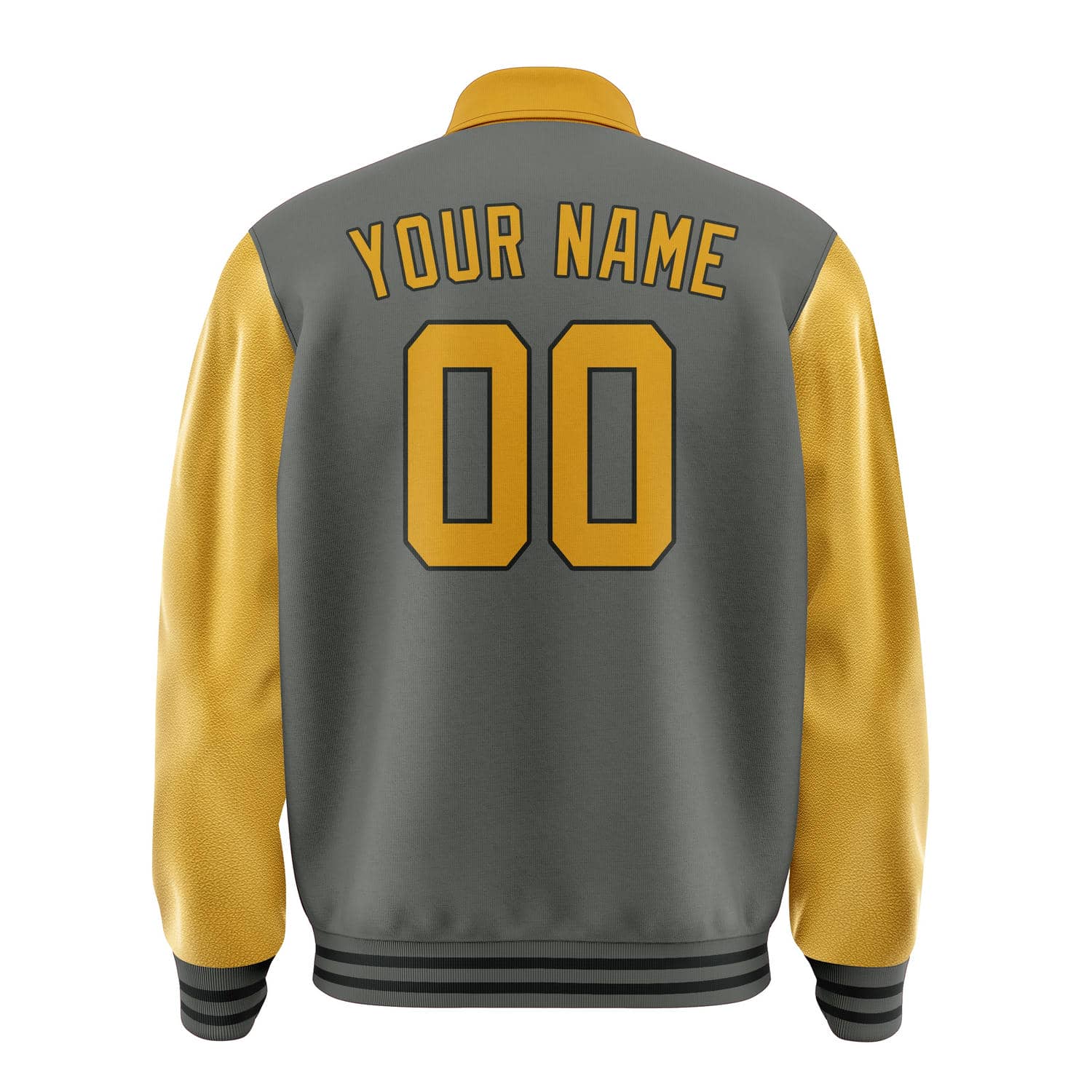 Custom Dark Grey Yellow Jacket