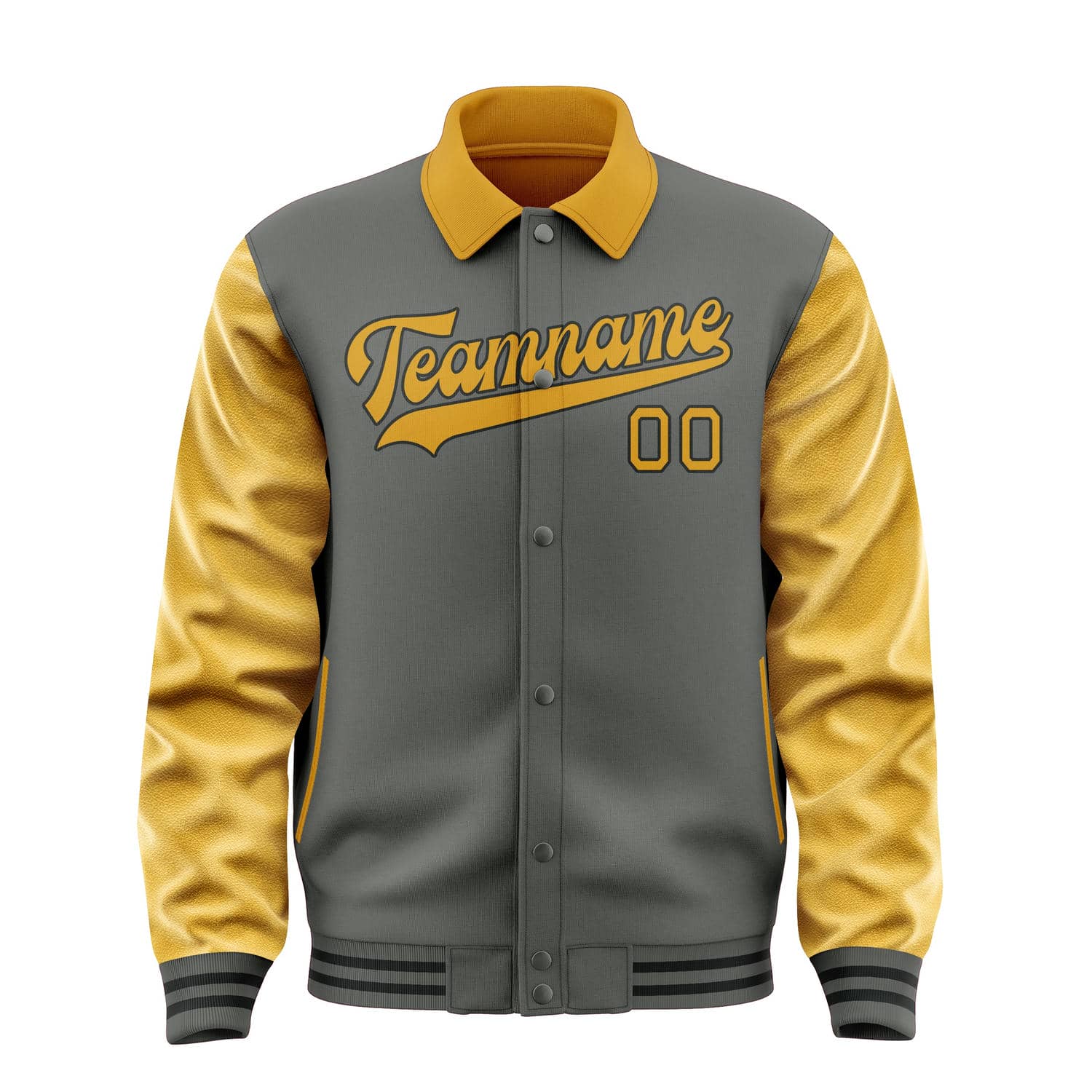 Custom Dark Grey Yellow Jacket