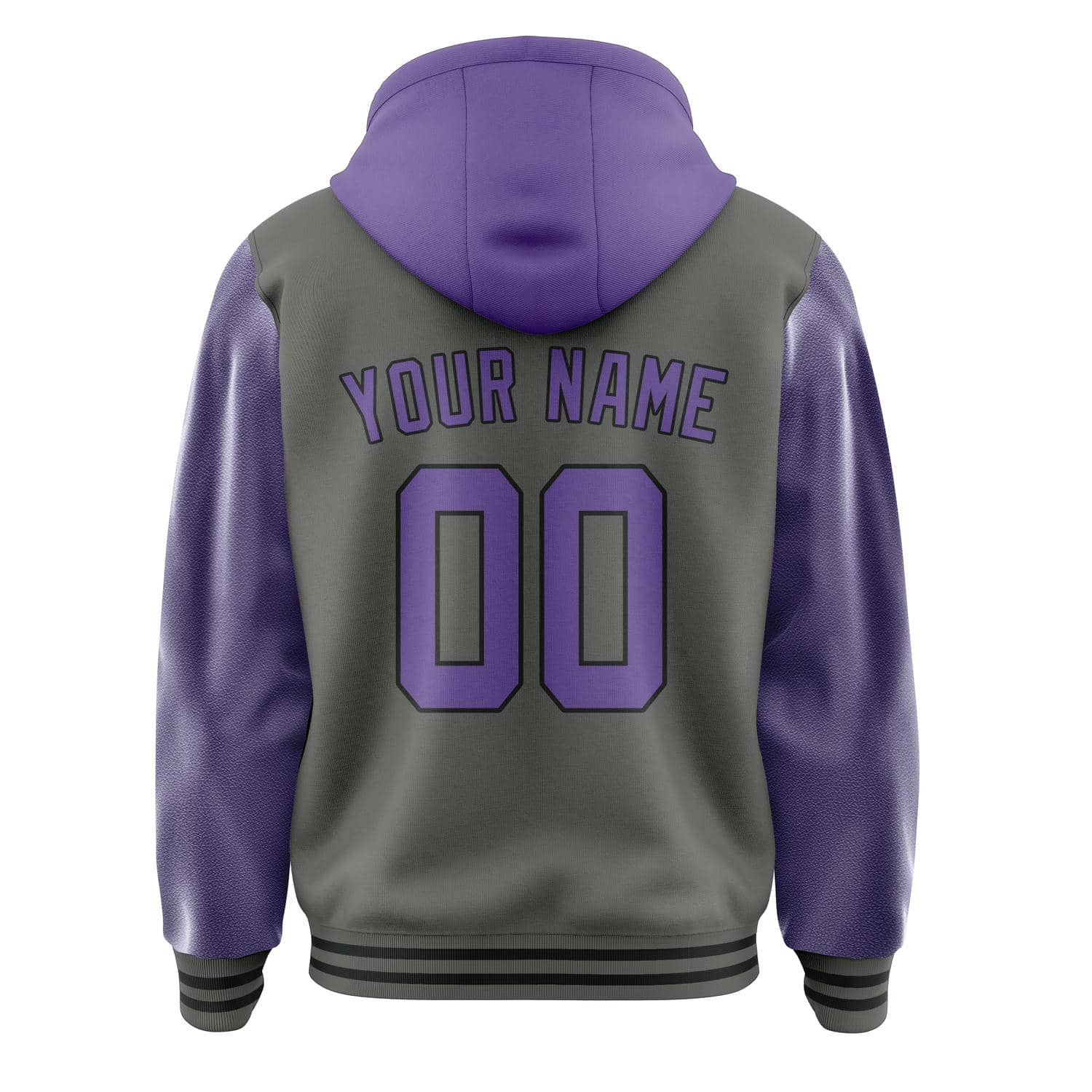 Custom Dark Grey Light Purple Jacket