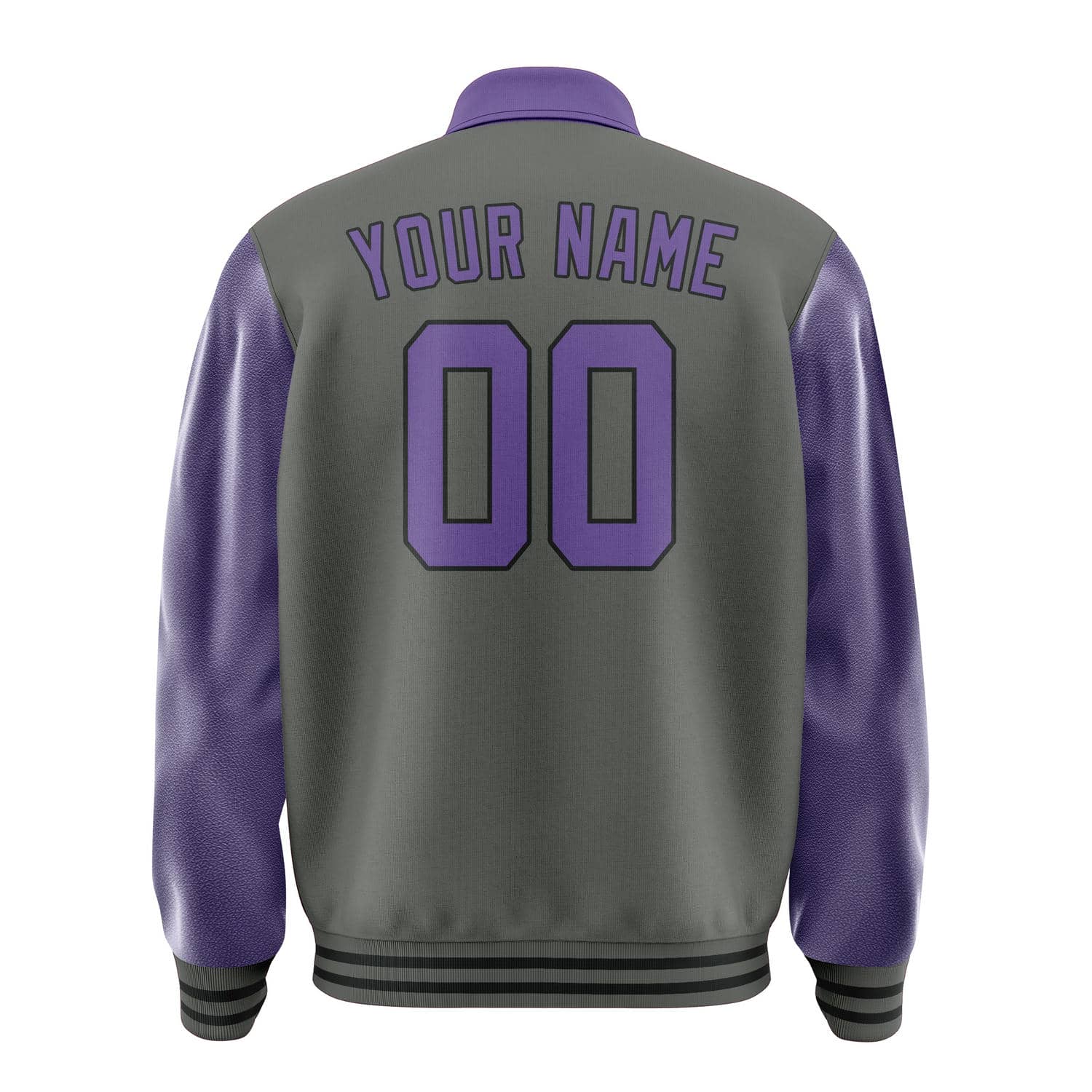 Custom Dark Grey Light Purple Jacket