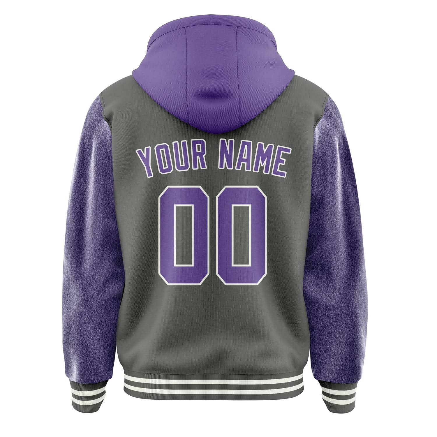 Custom Dark Grey Light Purple Jacket