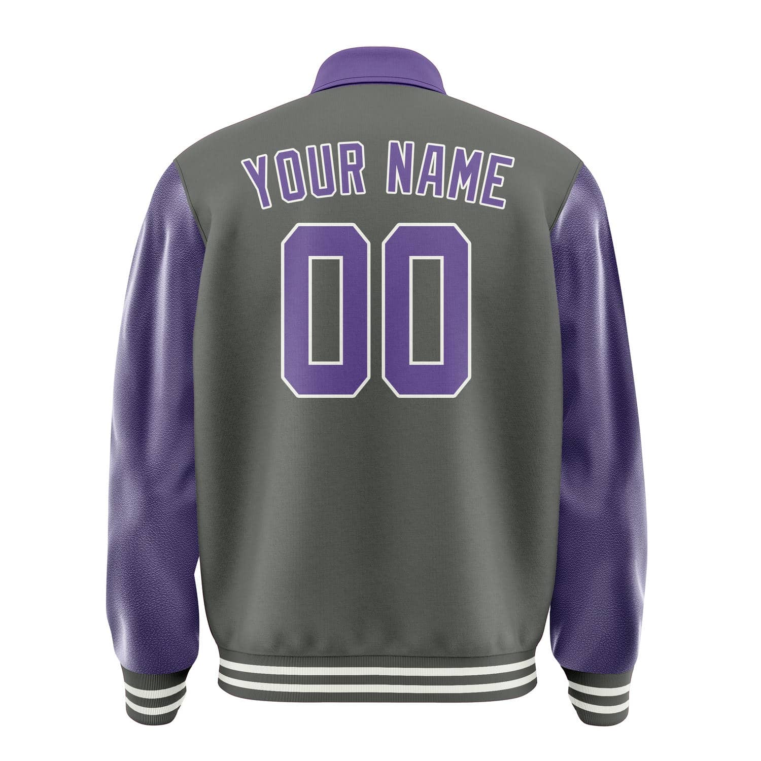 Custom Dark Grey Light Purple Jacket