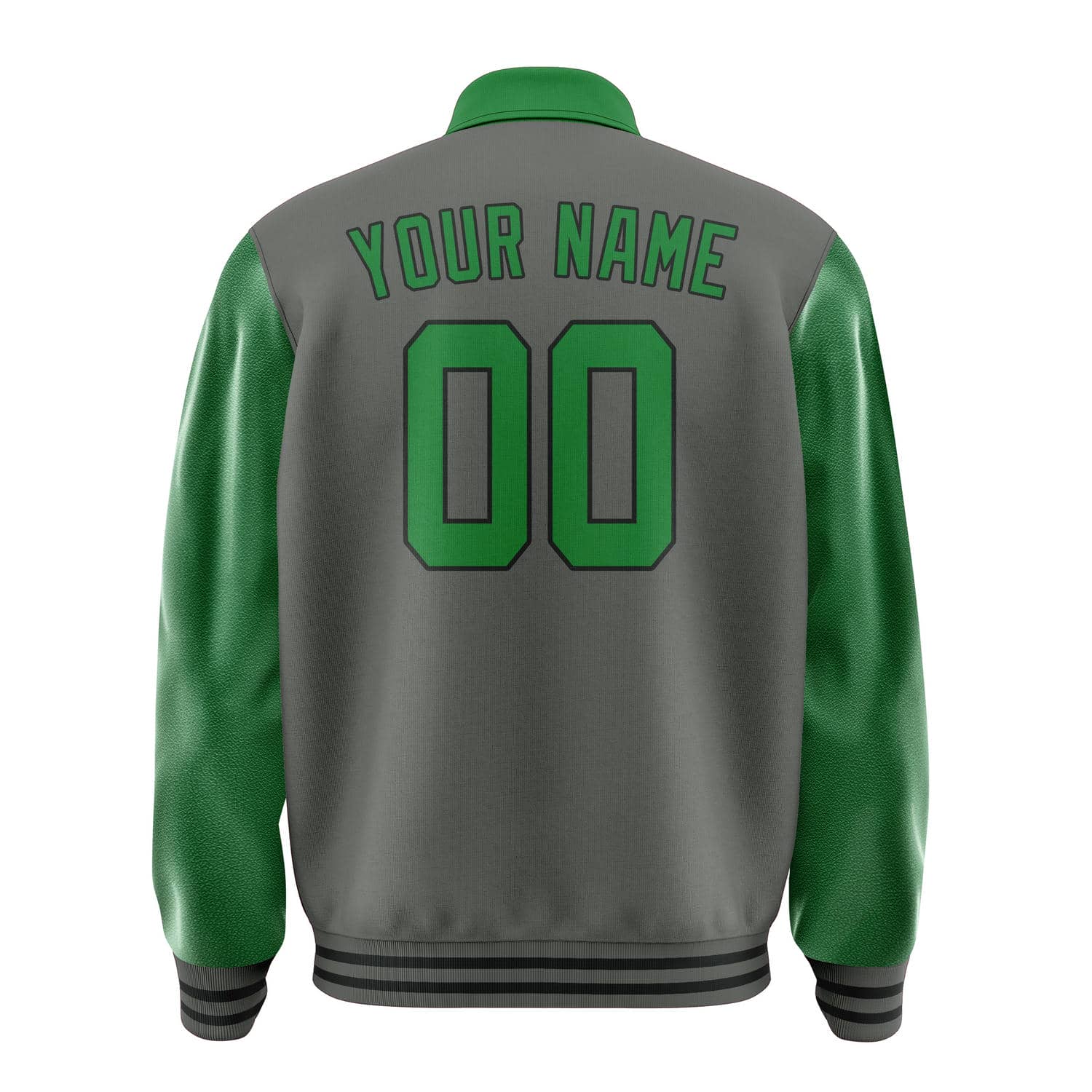 Custom Dark Grey Emerald Green Jacket