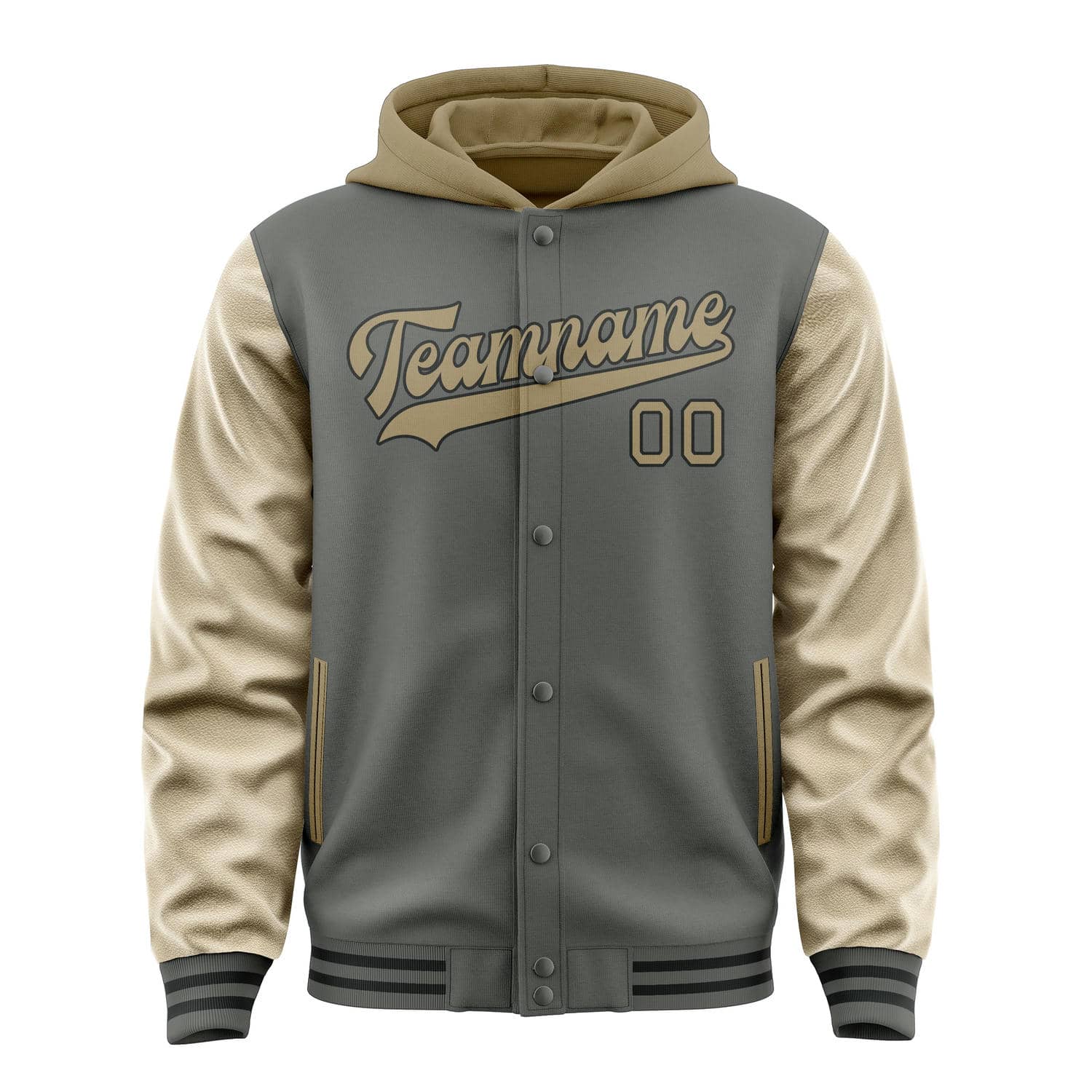 Custom Dark Grey Light Khaki Jacket