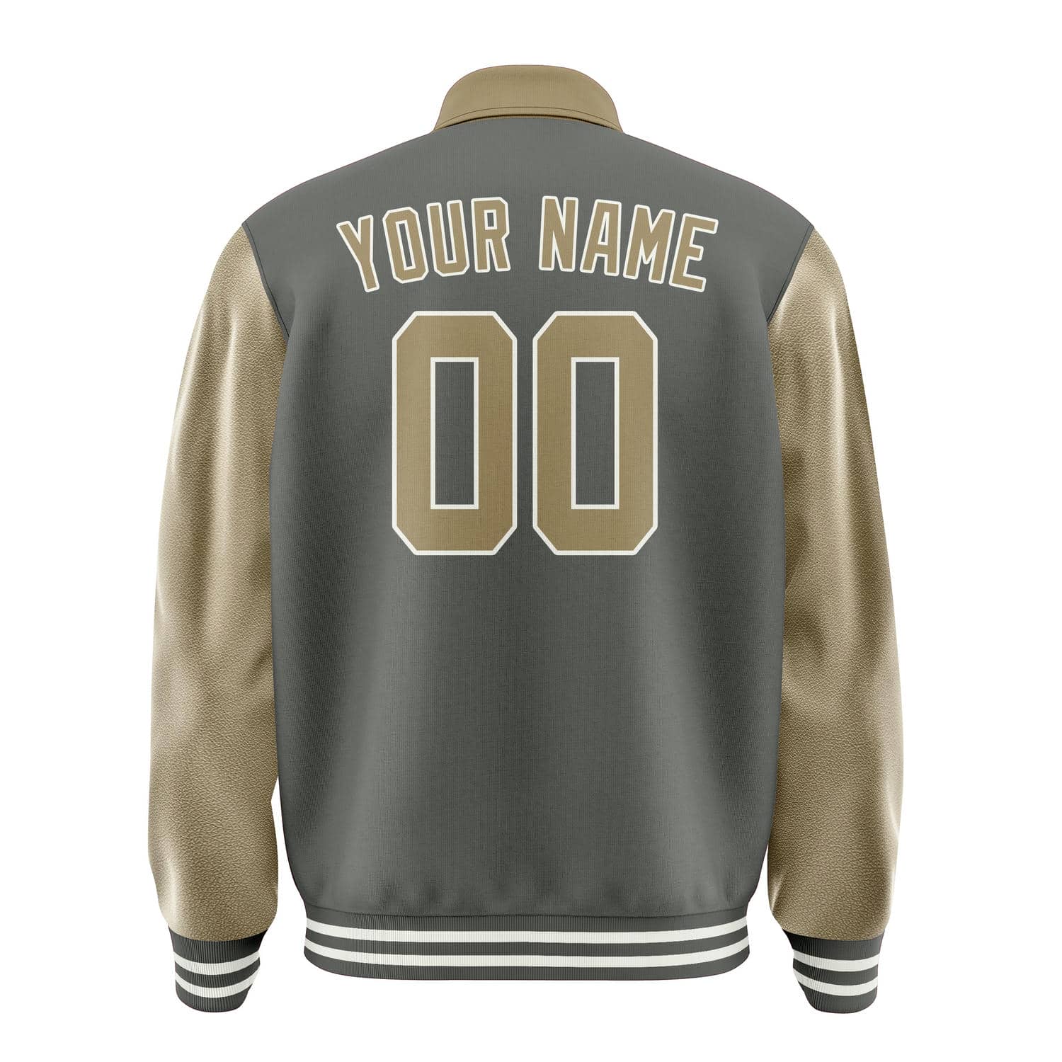 Custom Dark Grey Light Khaki Jacket