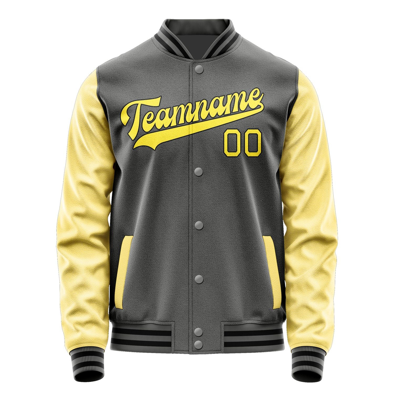Custom Dark Grey Light Yellow Jacket JA2020262017B31726