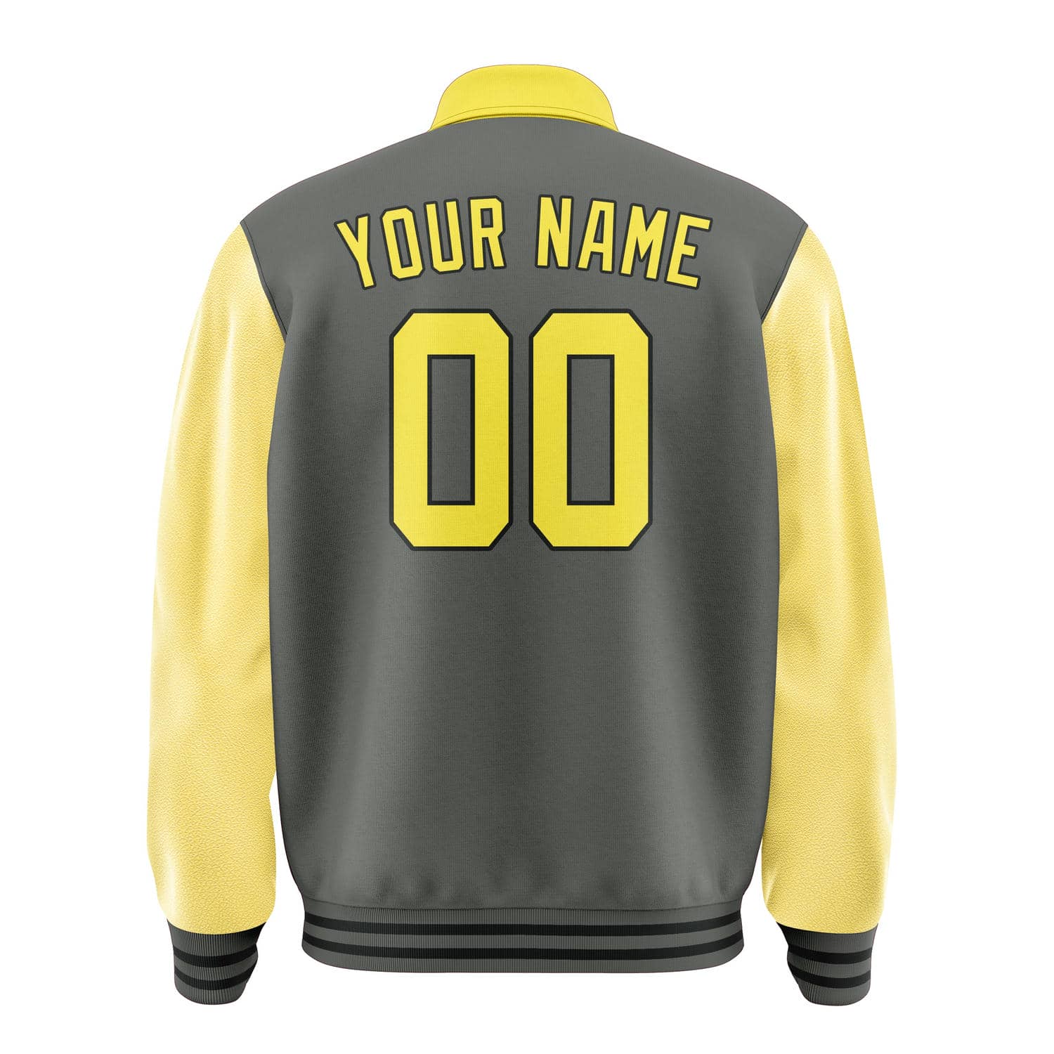 Custom Dark Grey Light Yellow Jacket