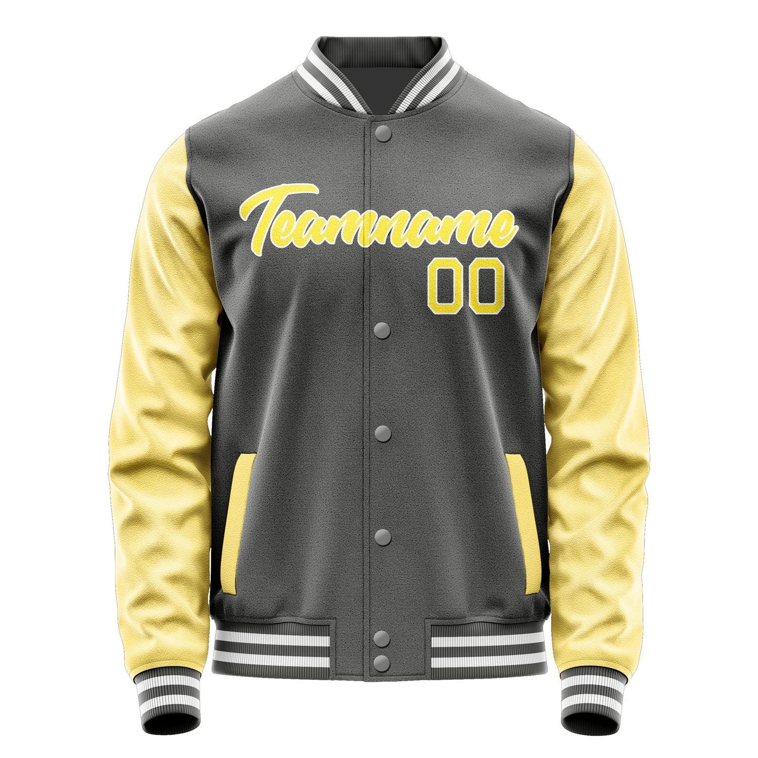 Custom Dark Grey Light Yellow Jacket JA2020262017B21726