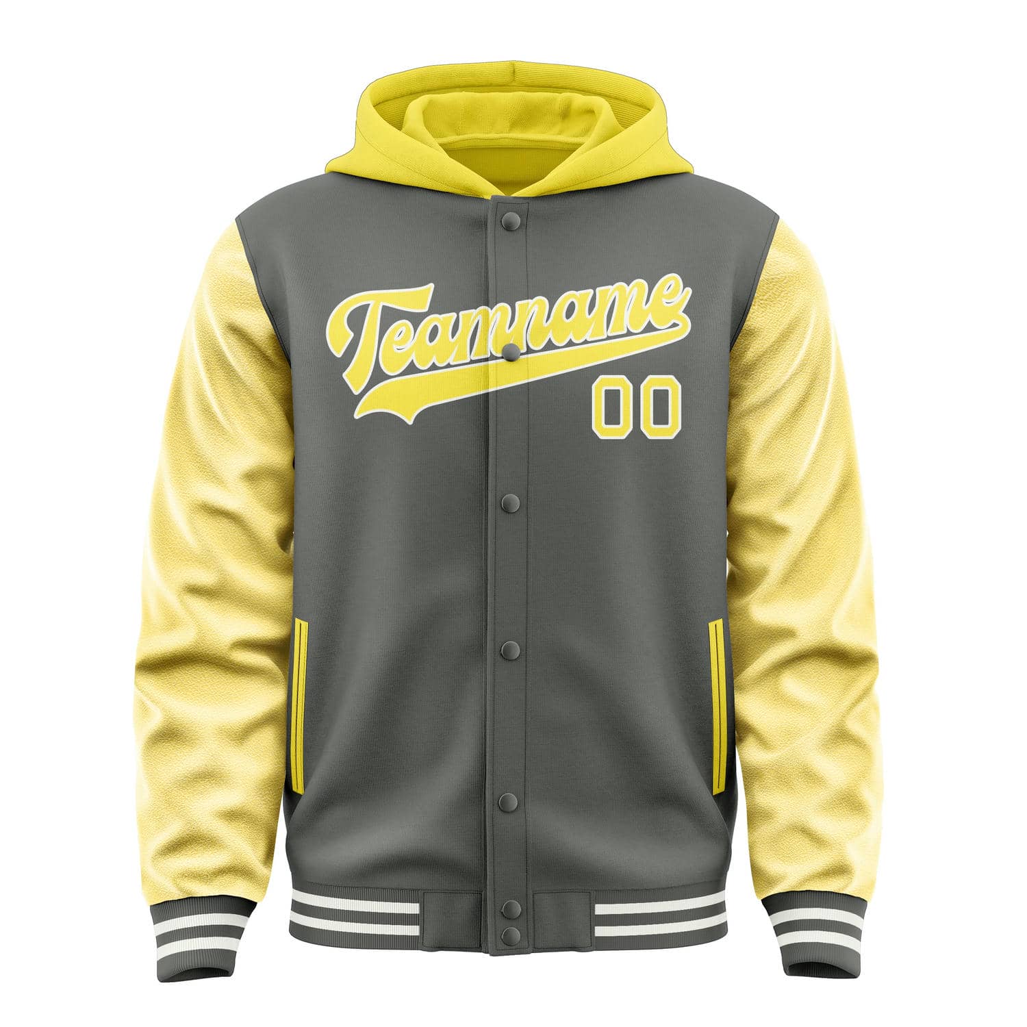 Custom Dark Grey Light Yellow Jacket