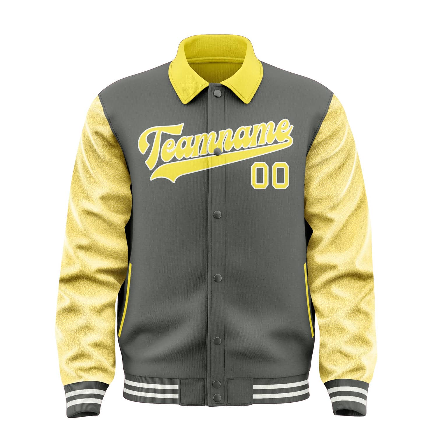Custom Dark Grey Light Yellow Jacket