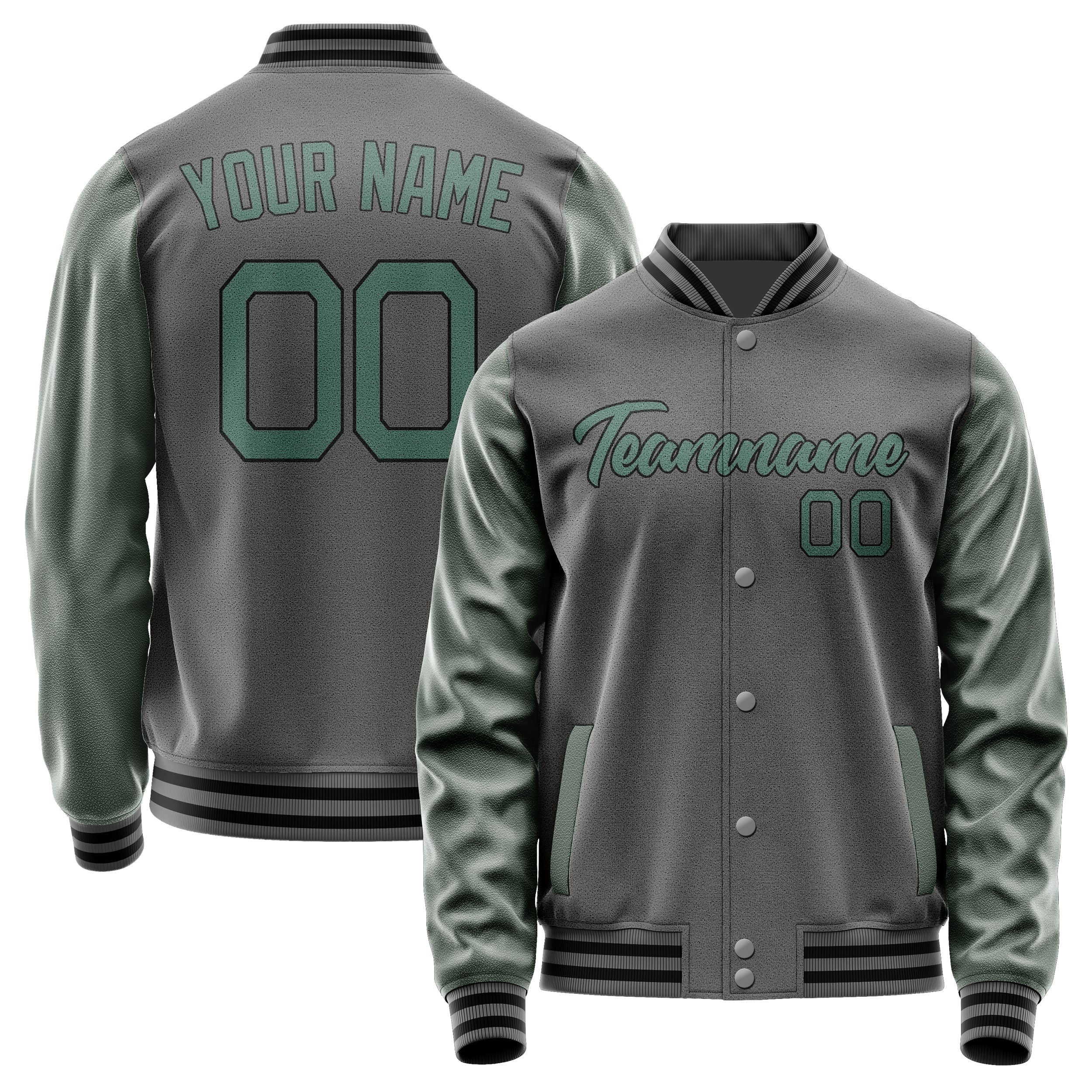 Custom Dark Grey Blue Green Jacket JA2020272017B21727