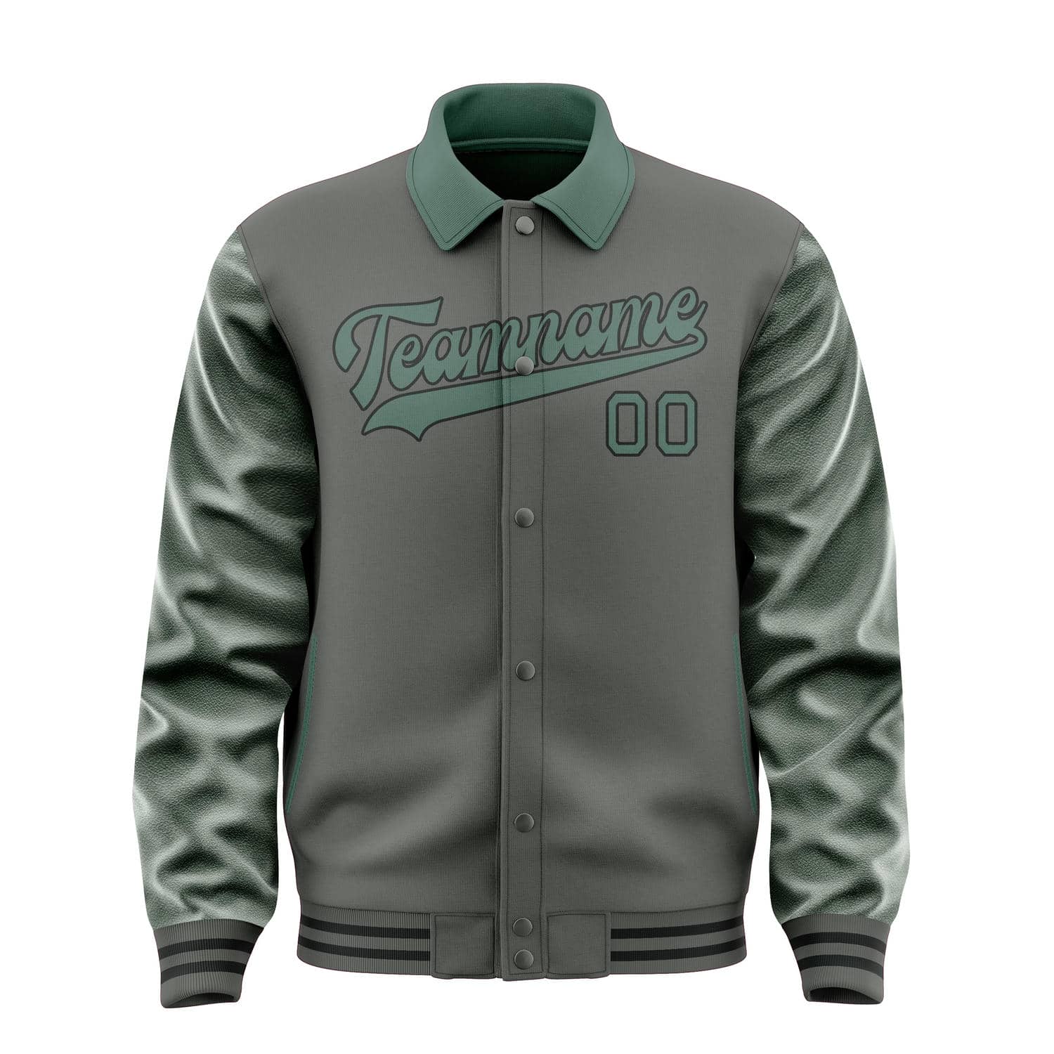 Custom Dark Grey Blue Green Jacket