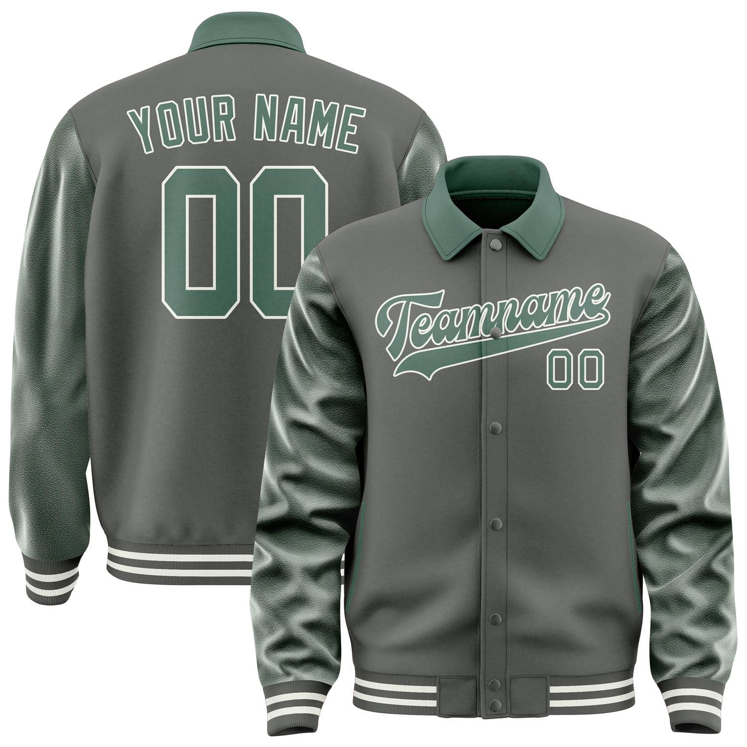 Custom Dark Grey Blue Green Jacket