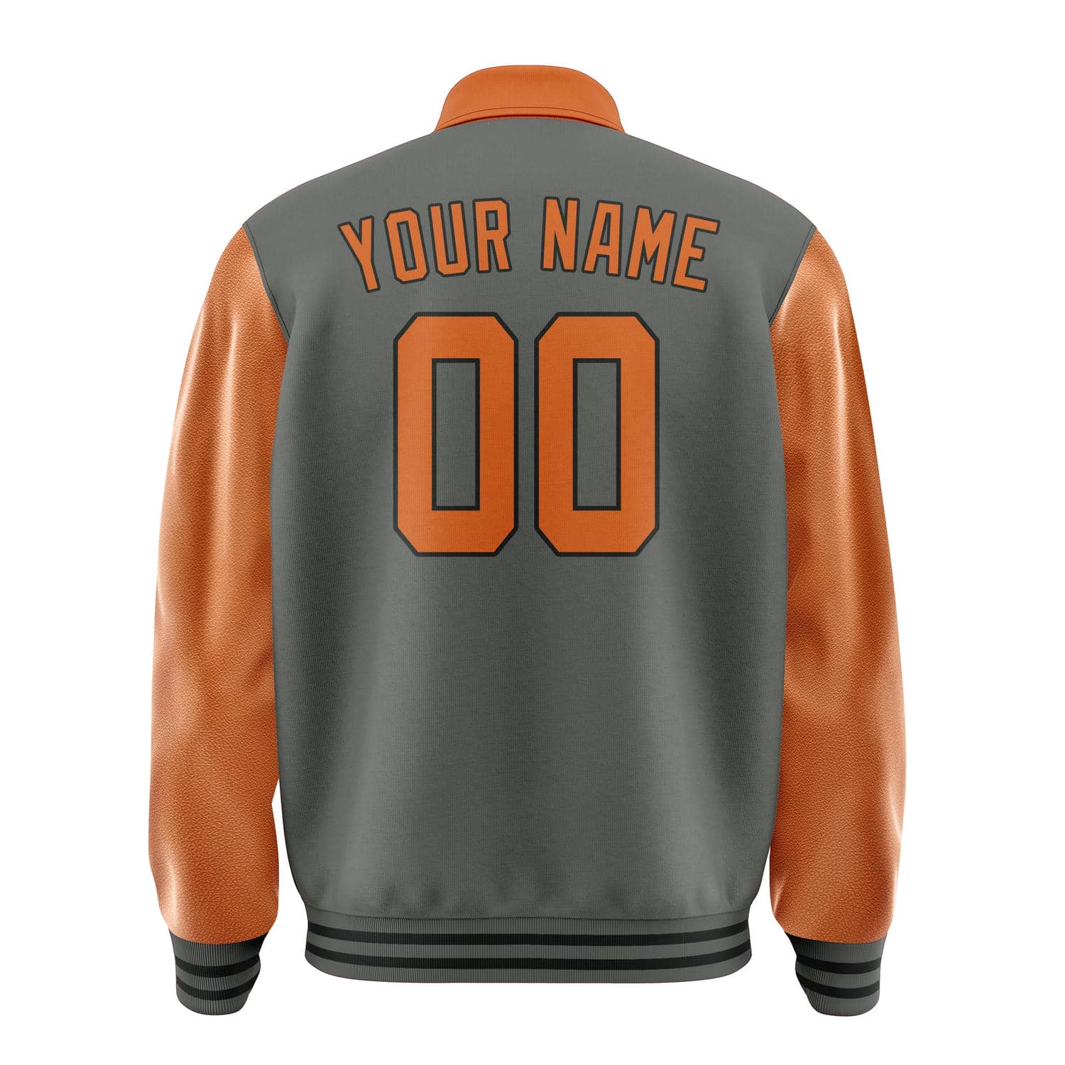 Custom Dark Grey Orange Jacket