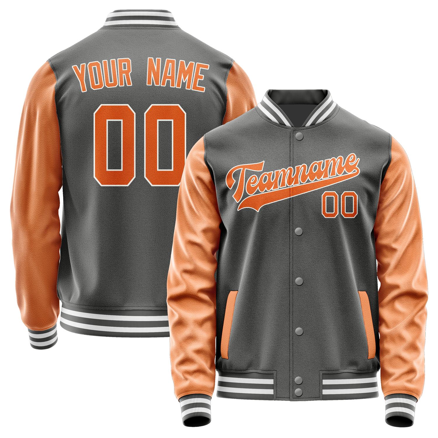 Custom Dark Grey Orange Jacket JA2020282018B31828
