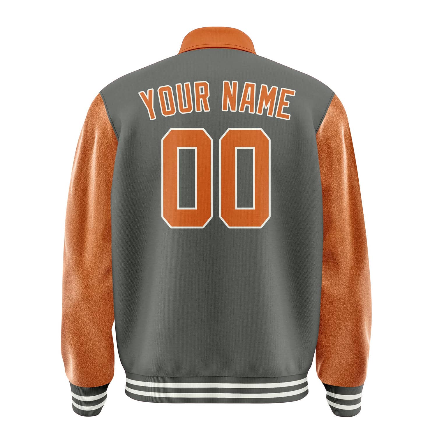 Custom Dark Grey Orange Jacket