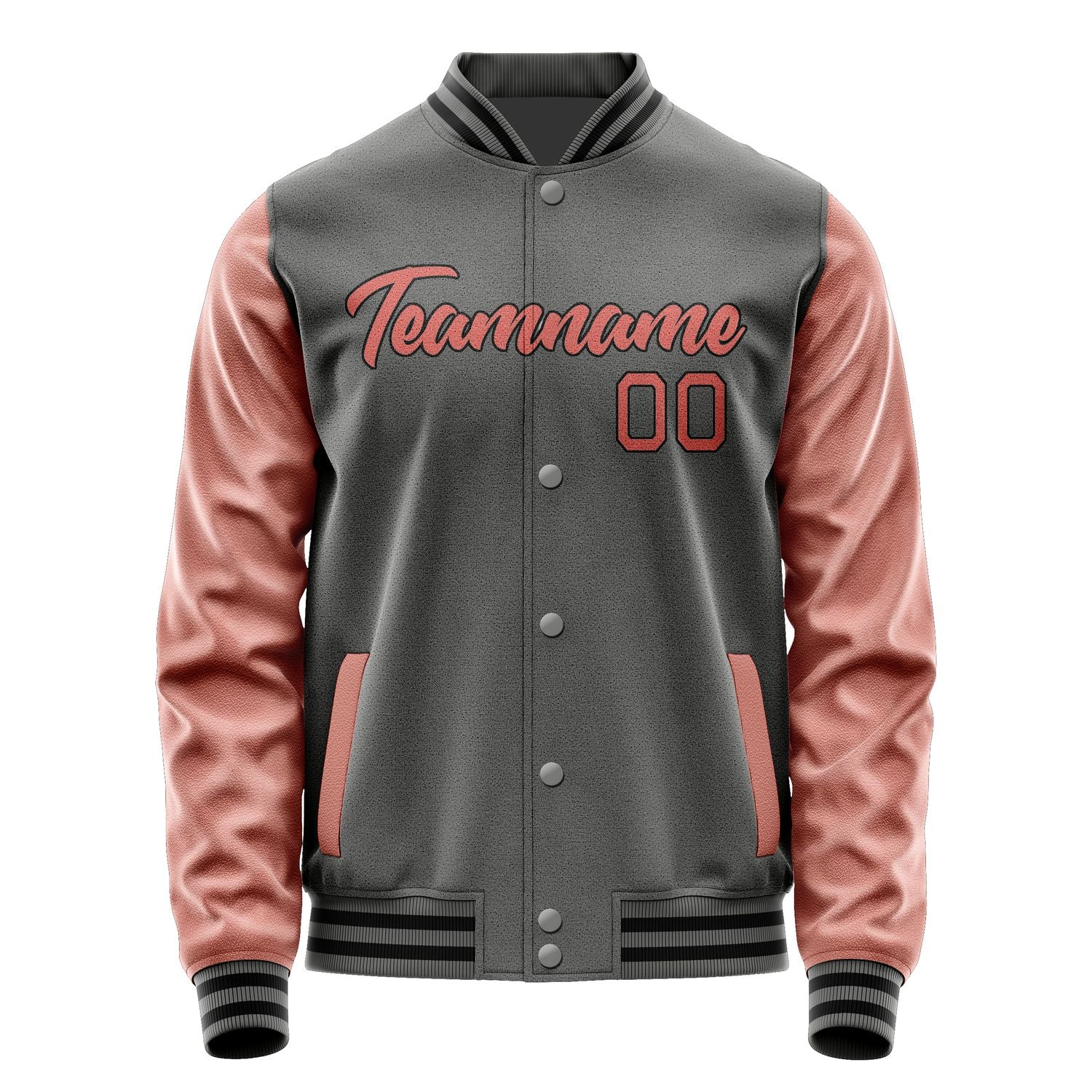 Custom Dark Grey Orange Jacket JA2020282018B21828