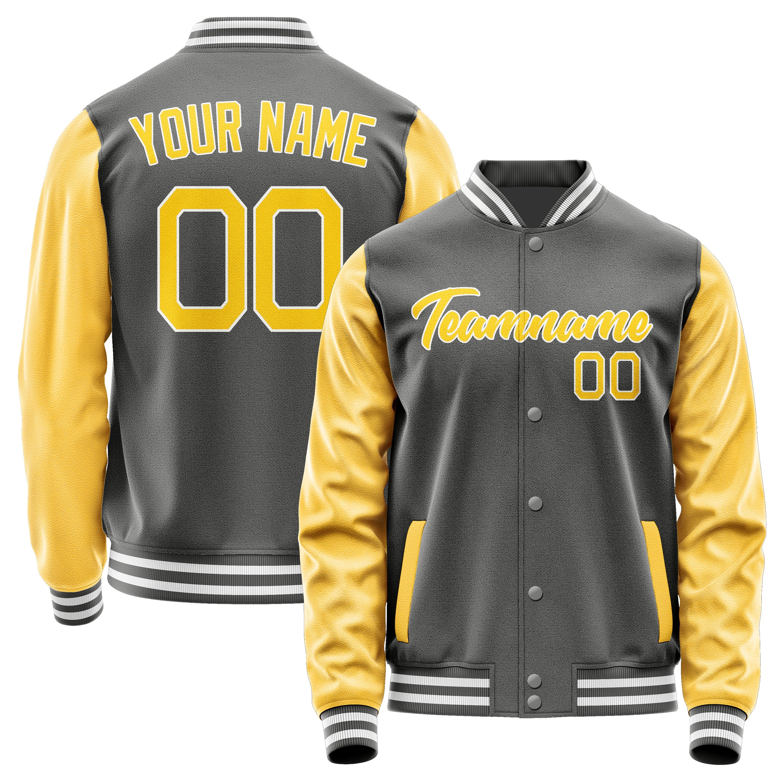 Custom Dark Grey Gold Jacket JA2020302018B21830