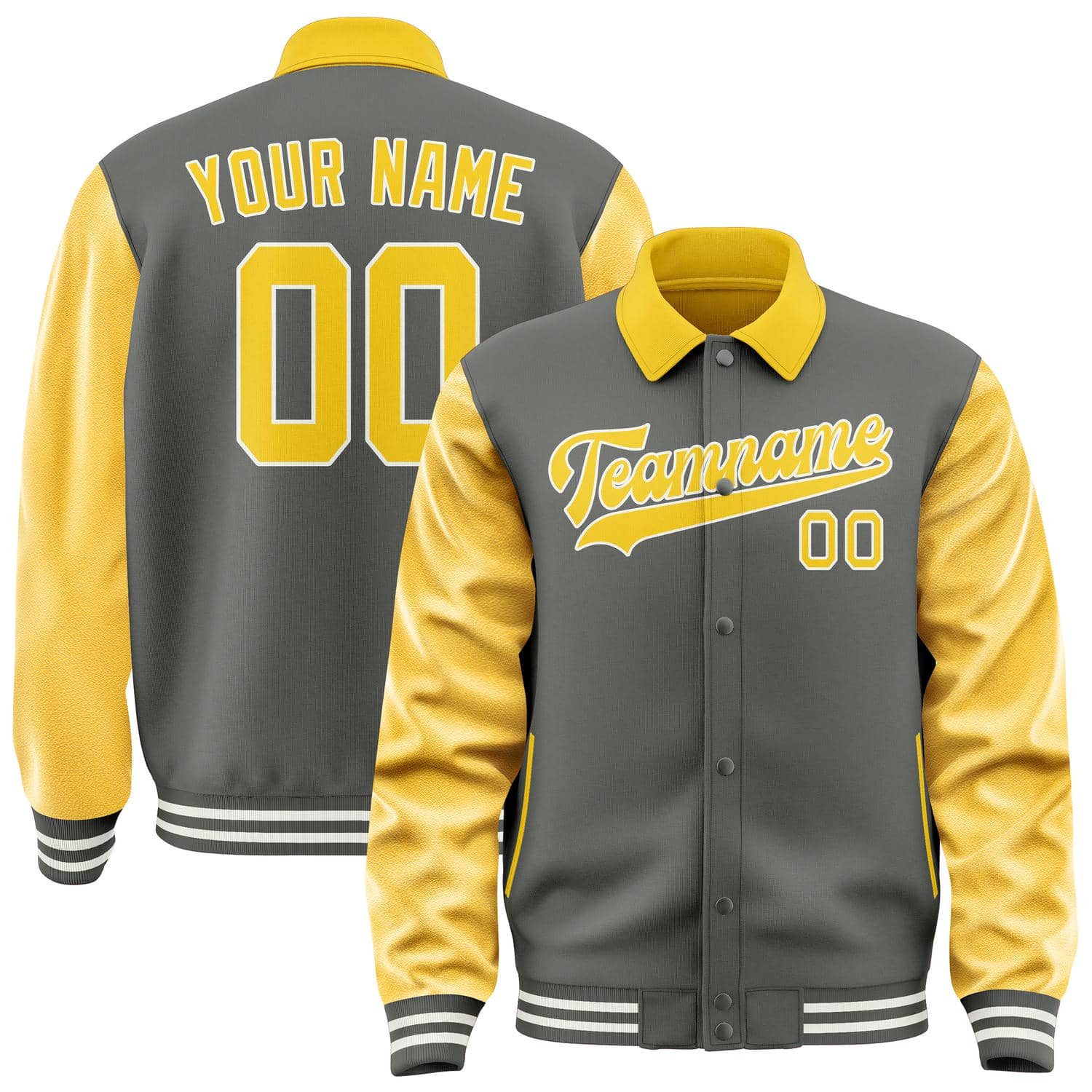 Custom Dark Grey Gold Jacket