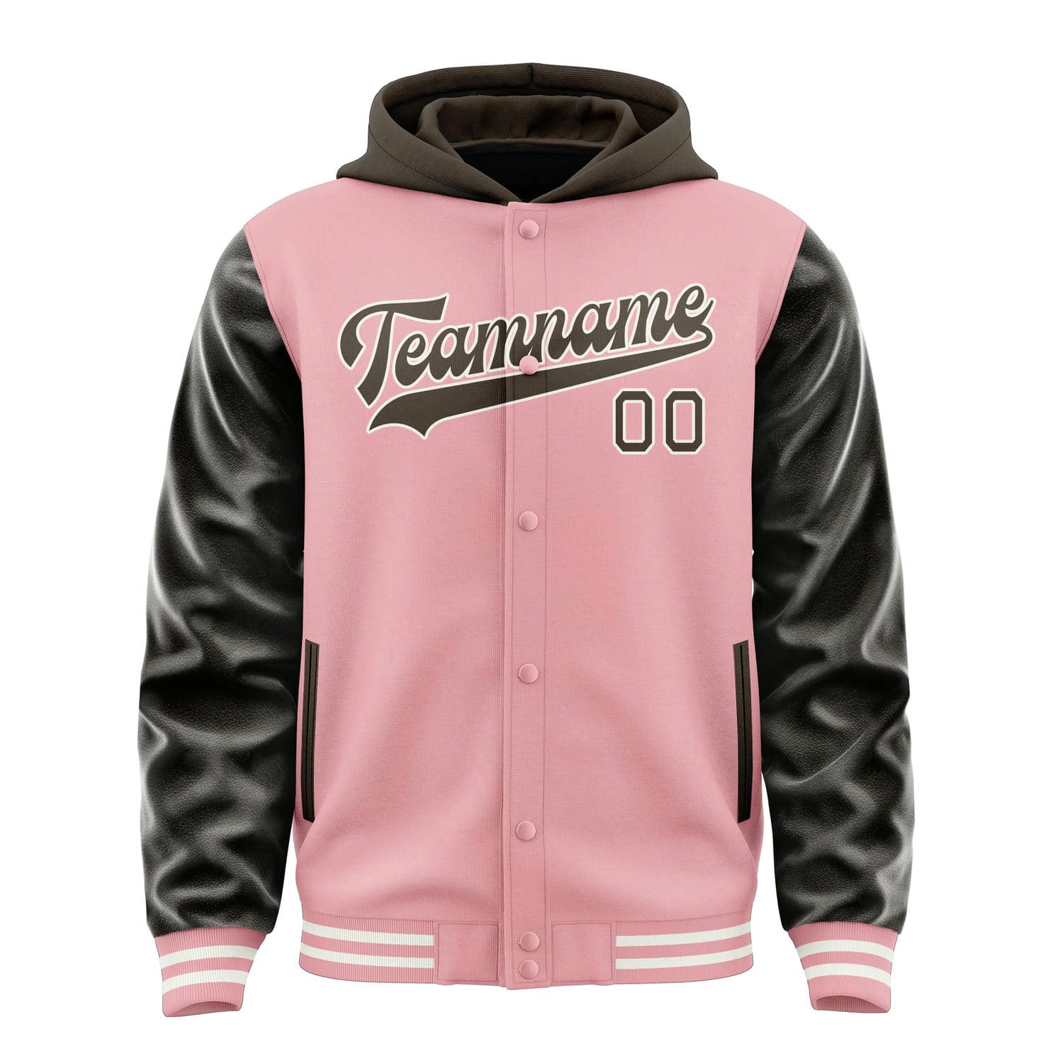 Custom Light Pink Brown Jacket