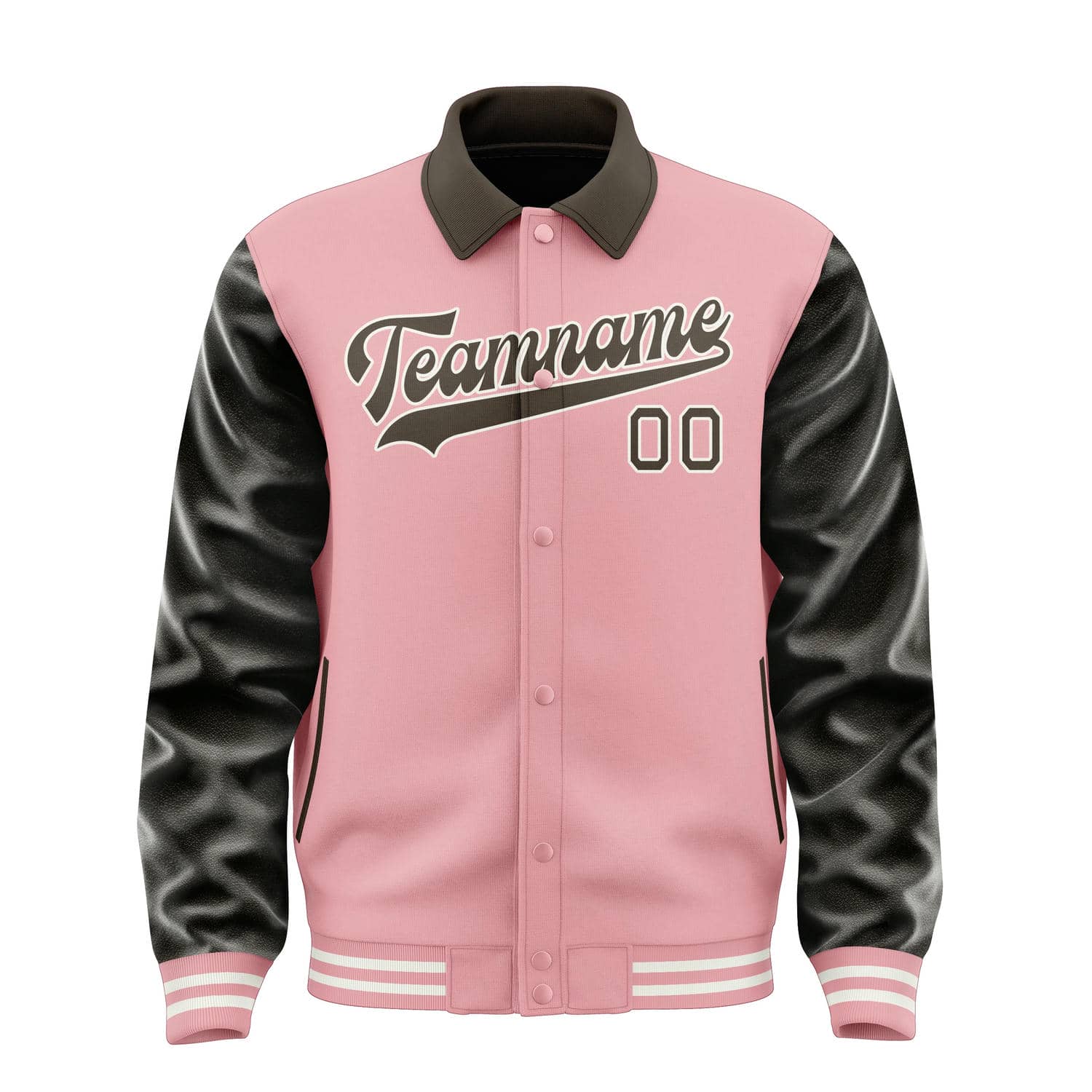 Custom Light Pink Brown Jacket