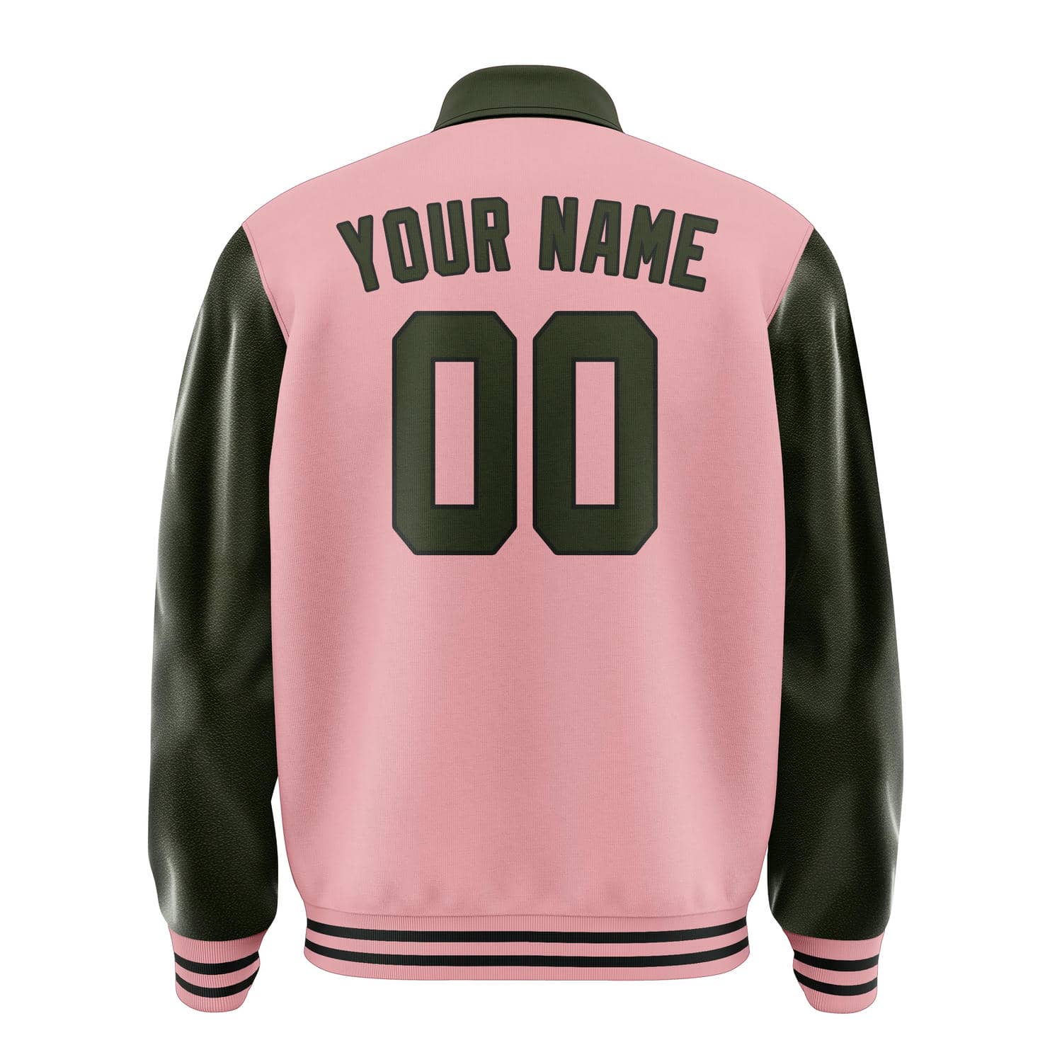 Custom Light Pink Olive Jacket