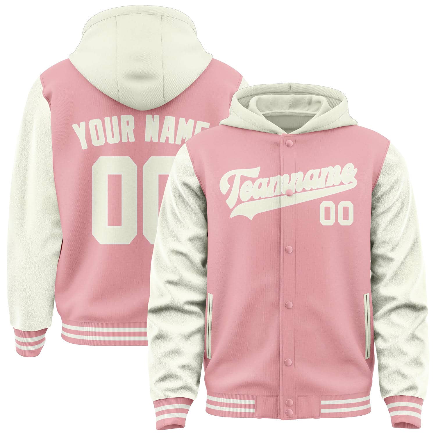 Custom Light Pink Cream Jacket