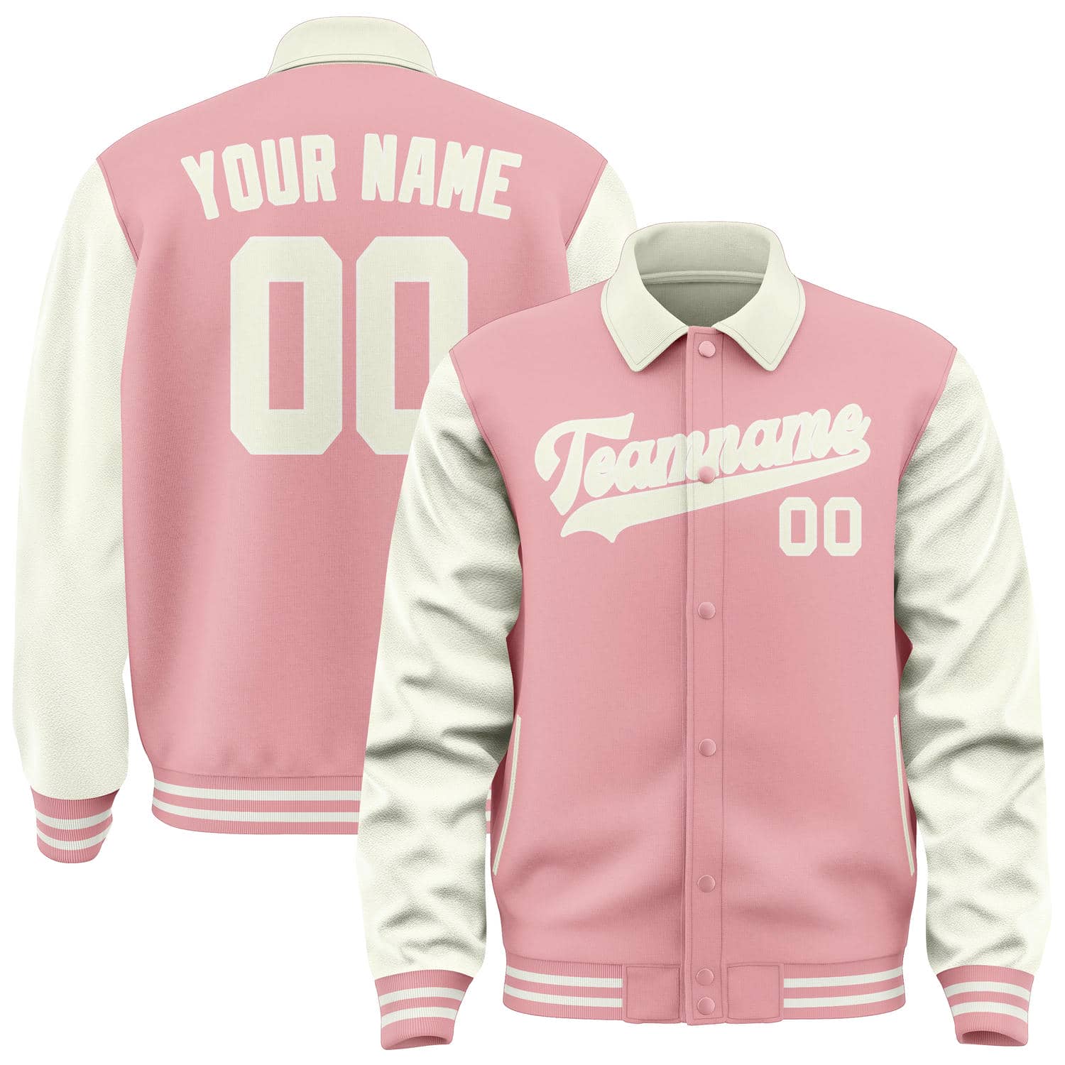 Custom Light Pink Cream Jacket