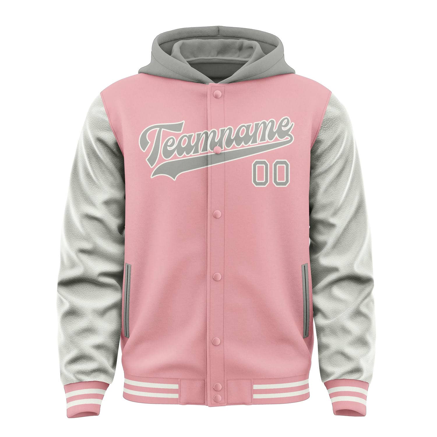 Custom Light Pink Gray Jacket