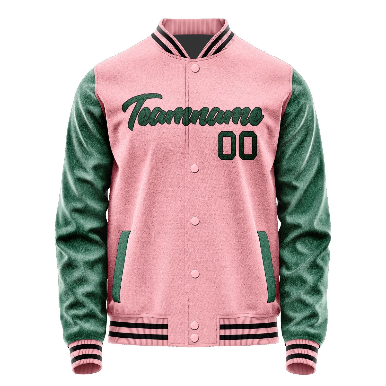 Custom Light Pink Green Jacket JA2121052117B21705