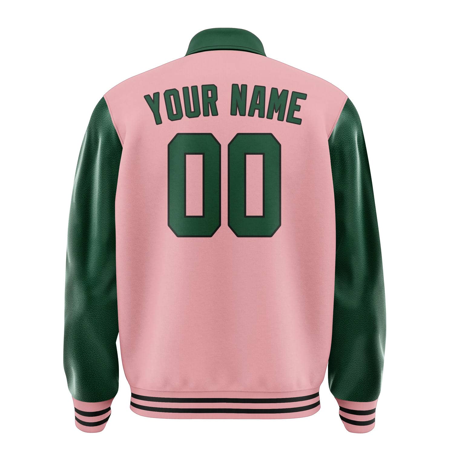 Custom Light Pink Green Jacket