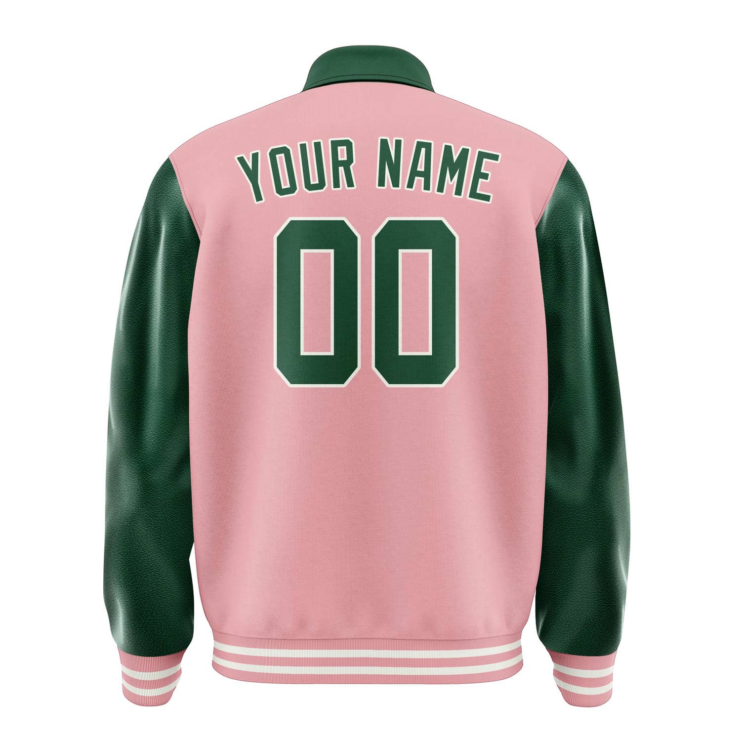 Custom Light Pink Green Jacket