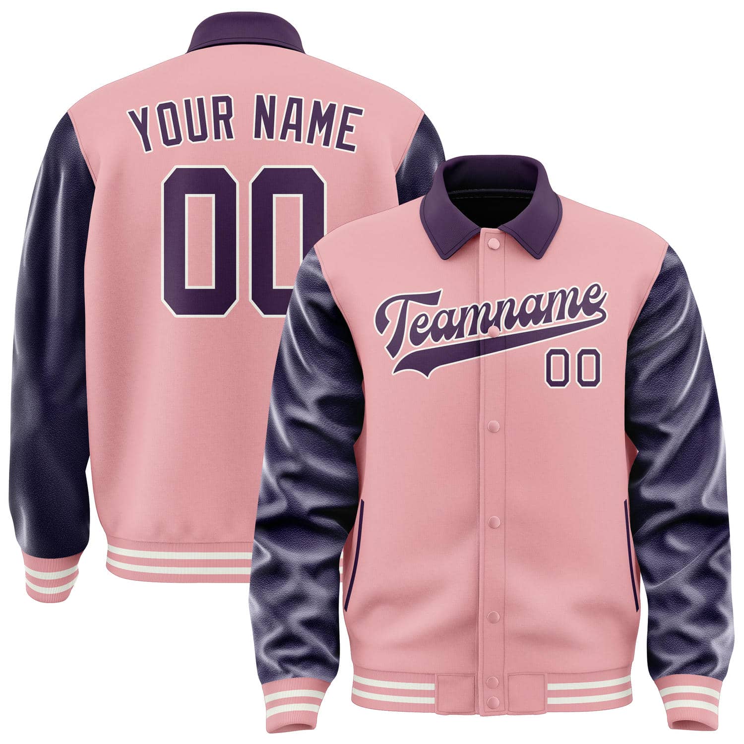 Custom Light Pink Purple Jacket