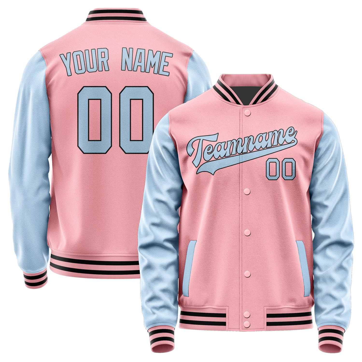 Custom Light Pink Light Blue Jacket JA2121082117B31708