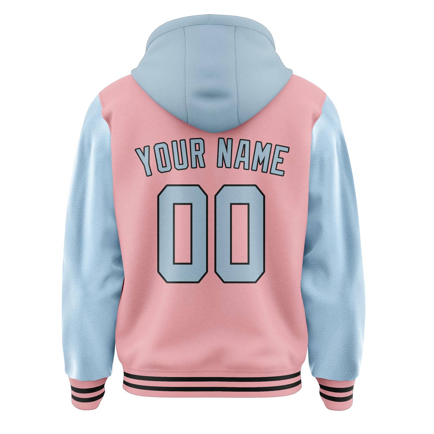 Custom Light Pink Light Blue Jacket