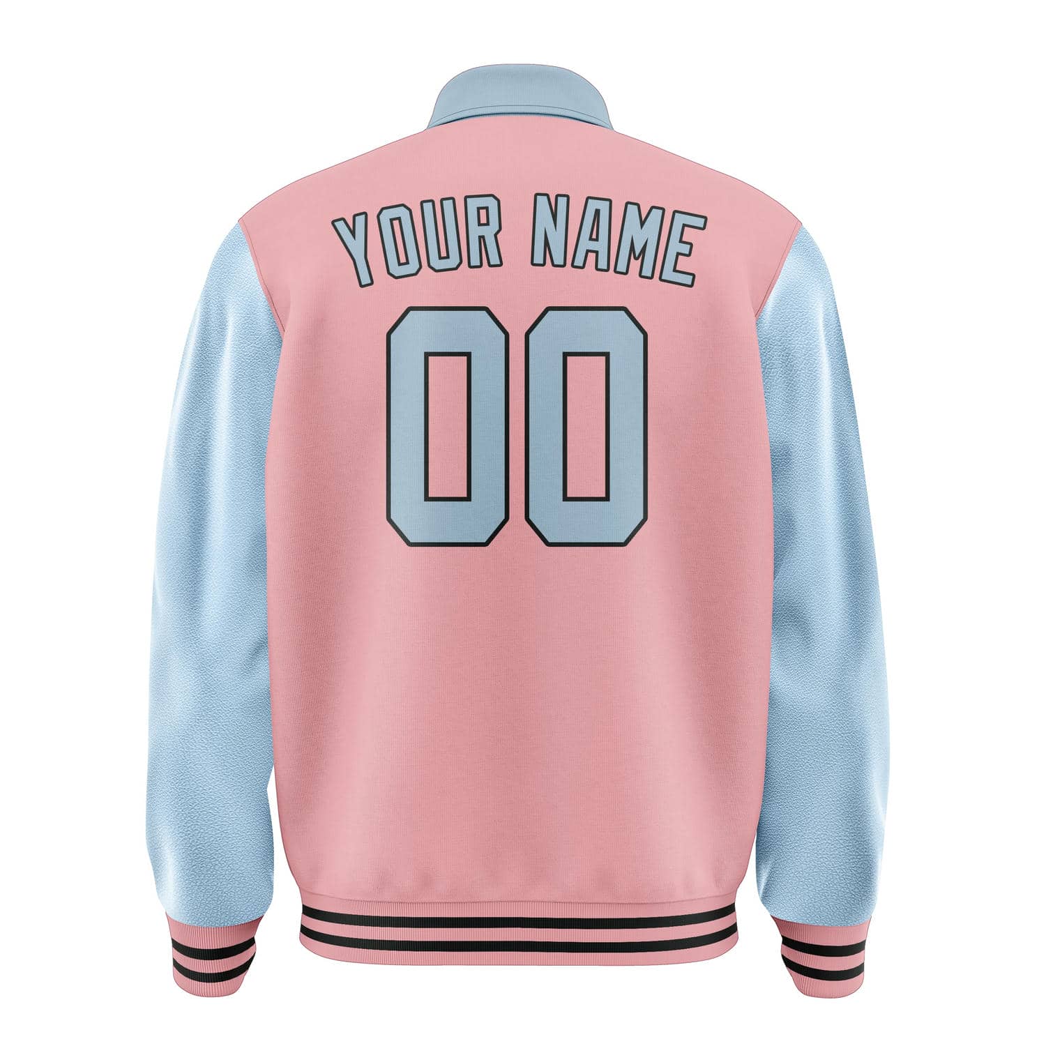 Custom Light Pink Light Blue Jacket