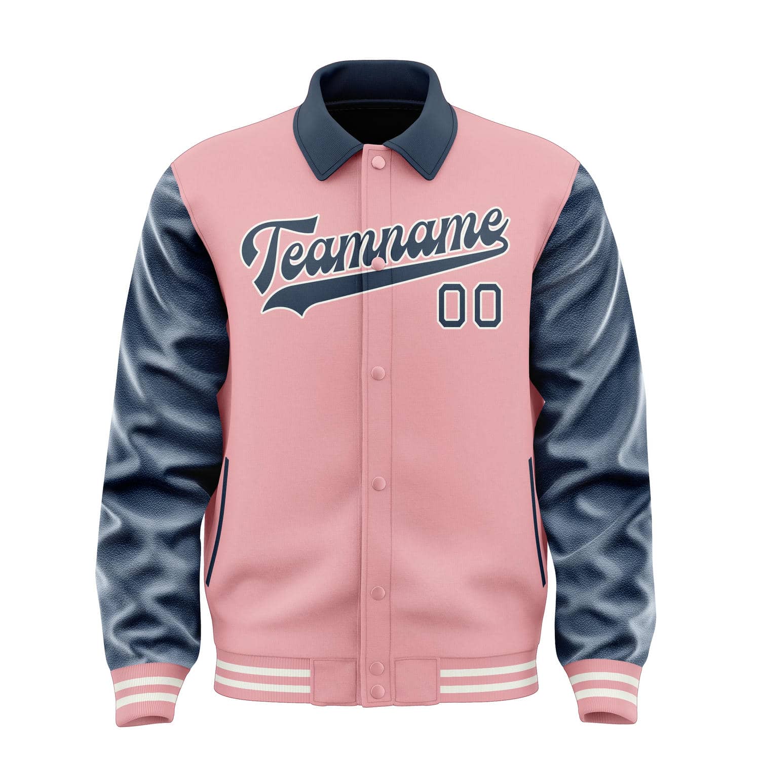 Custom Light Pink Blue Jacket