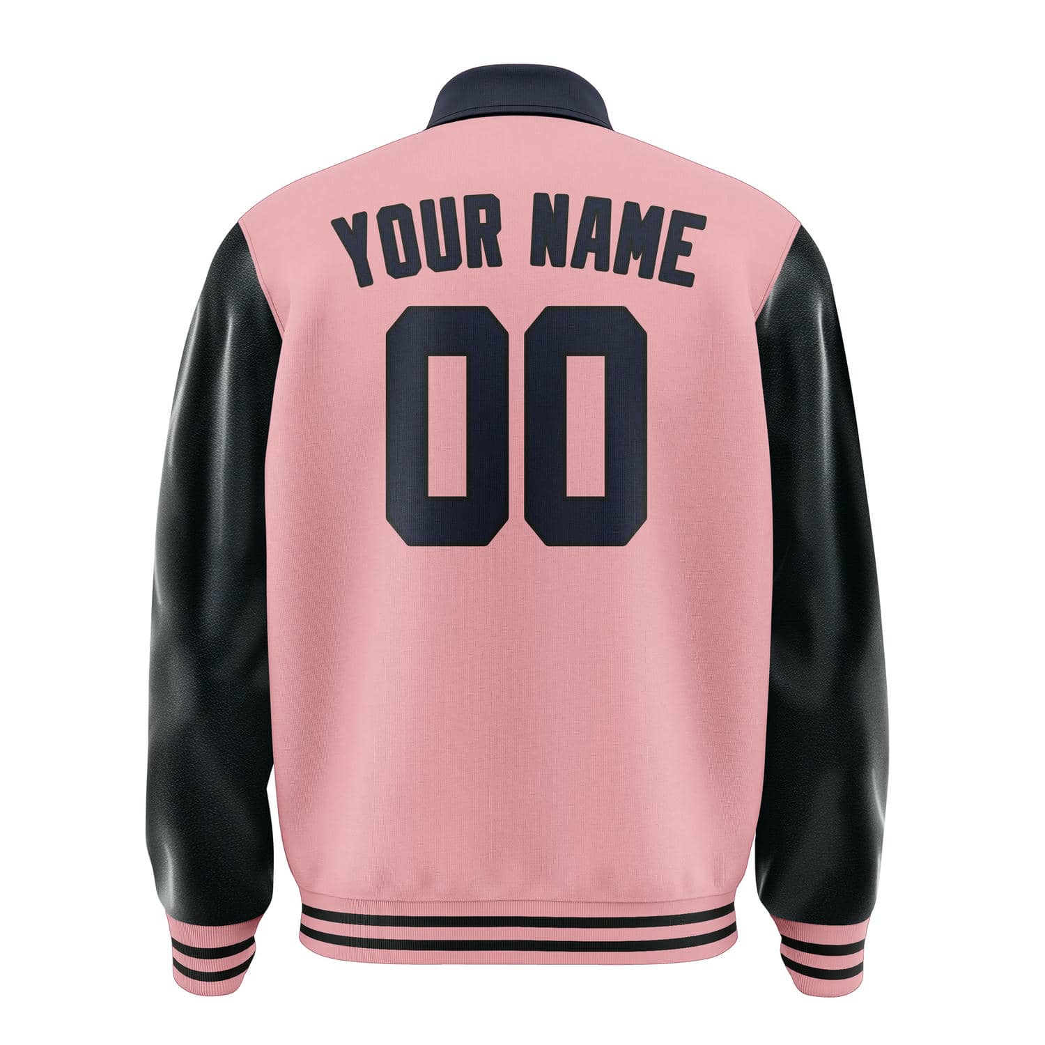 Custom Light Pink Navy Jacket