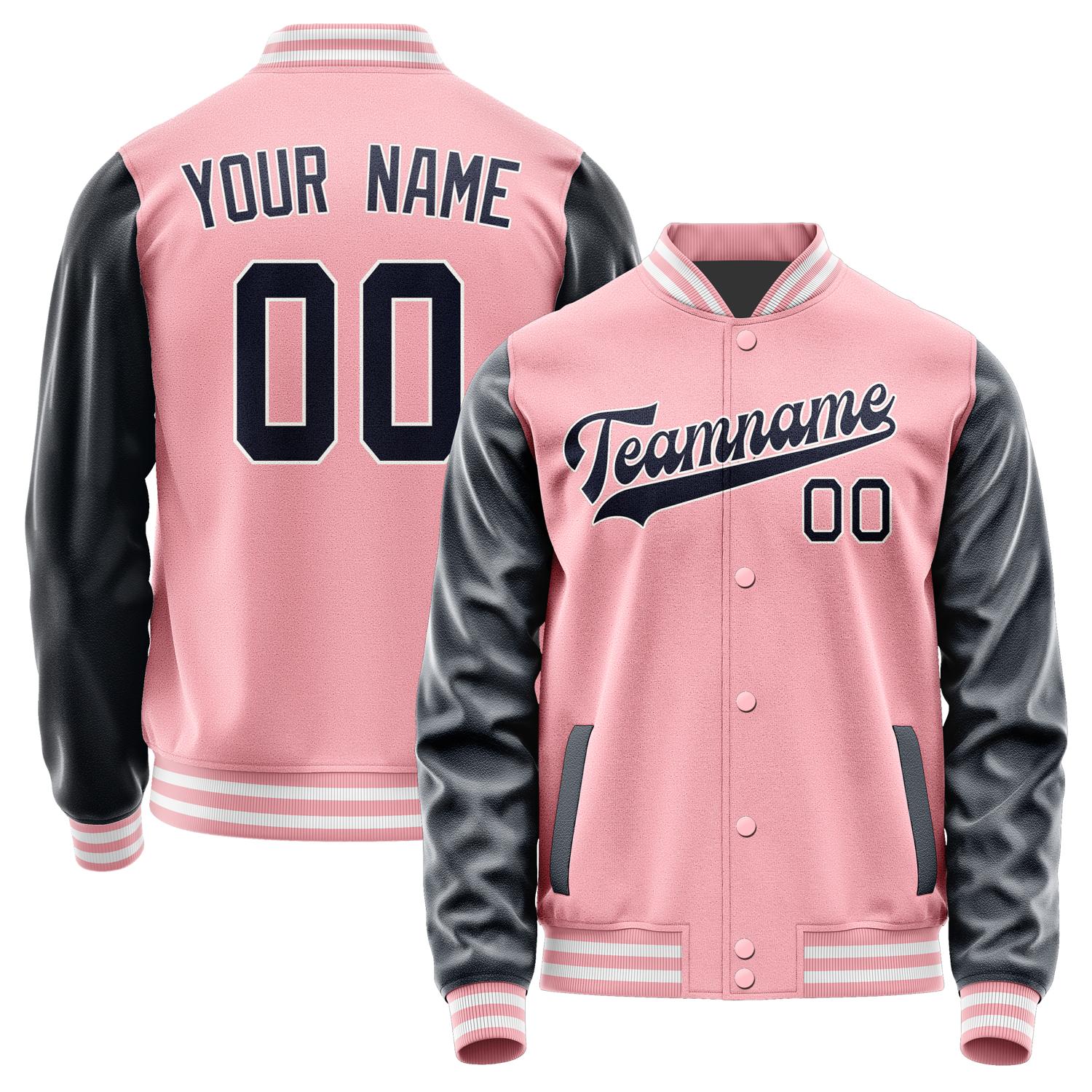 Custom Light Pink Navy Jacket JA2121112118B31811
