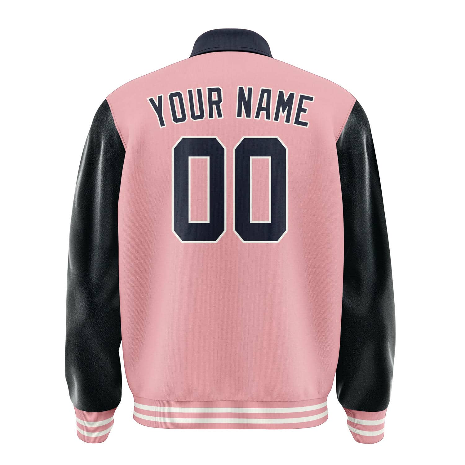 Custom Light Pink Navy Jacket