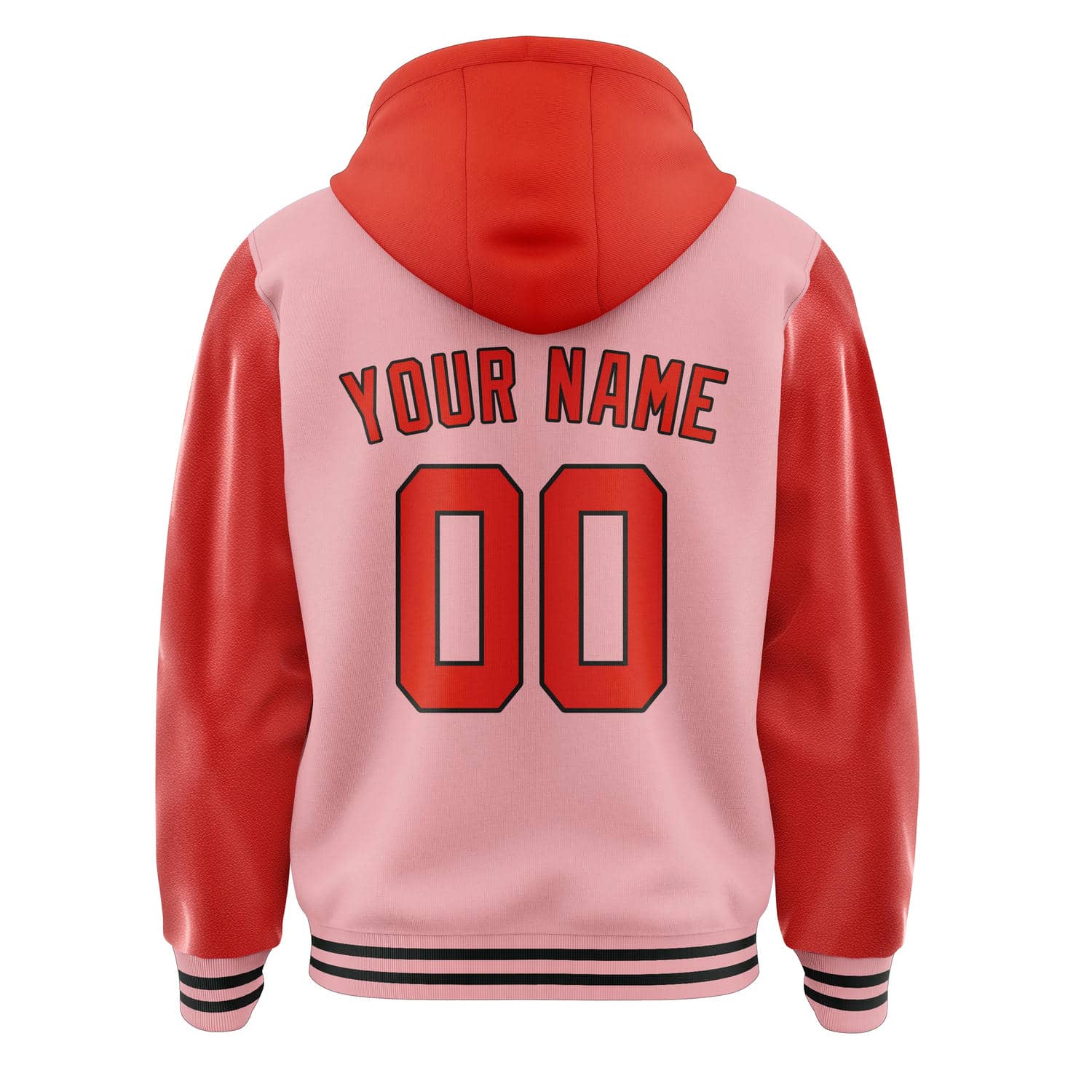 Custom Light Pink Orange Red Jacket